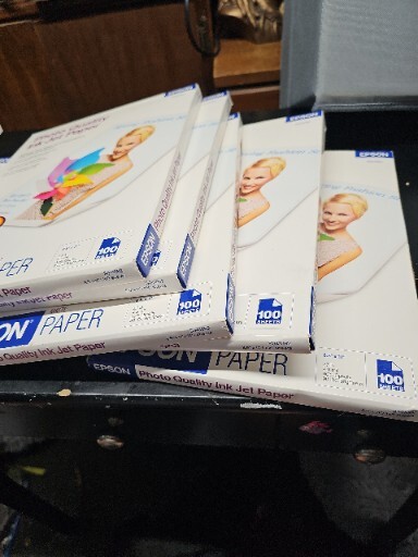 9 Packages Epson Photo Quality Inkjet Paper Matte 8-1/2″ x 11″ New Sealed But 1