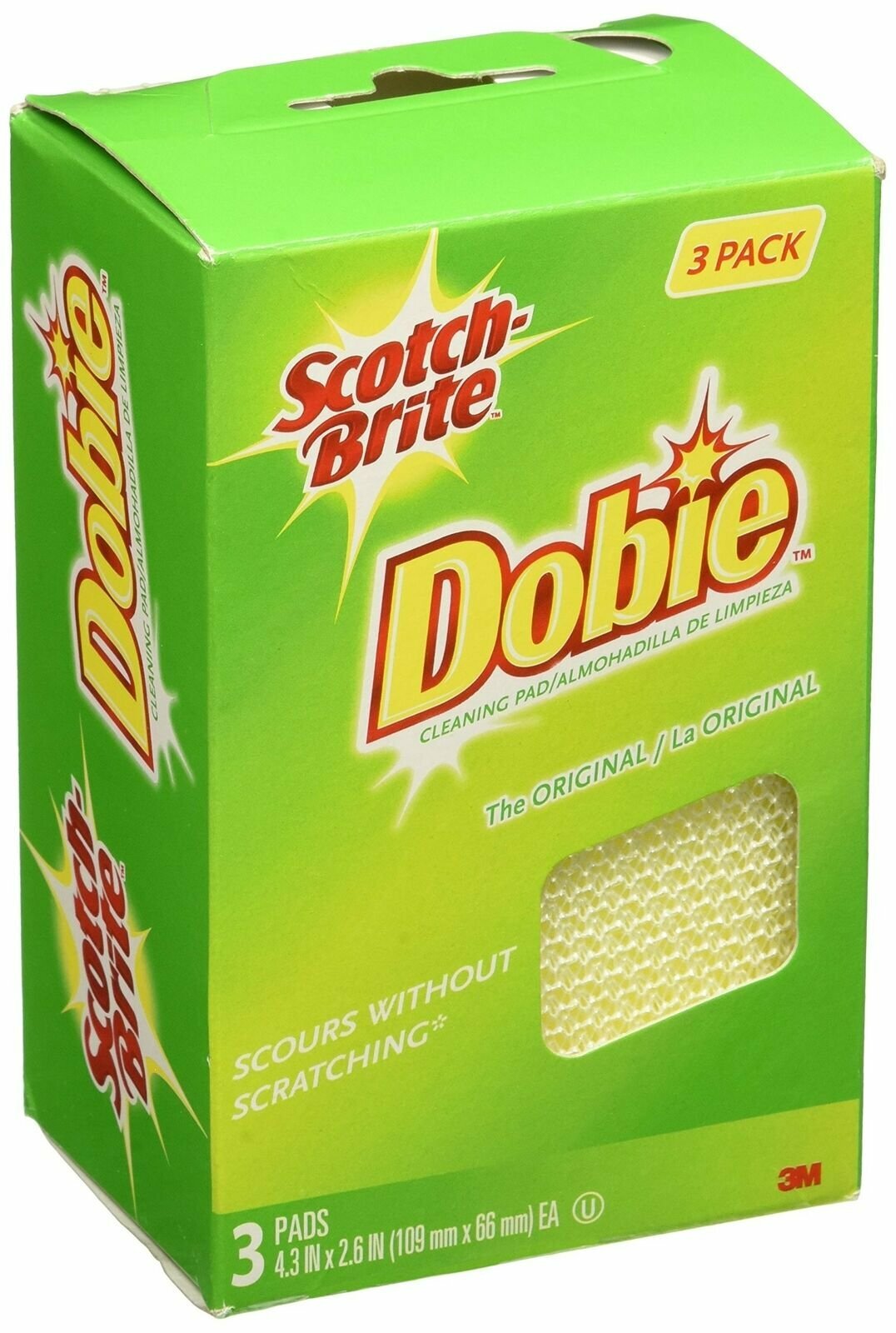 Scotch-Brite 3PK Dobie Cleaning Pad