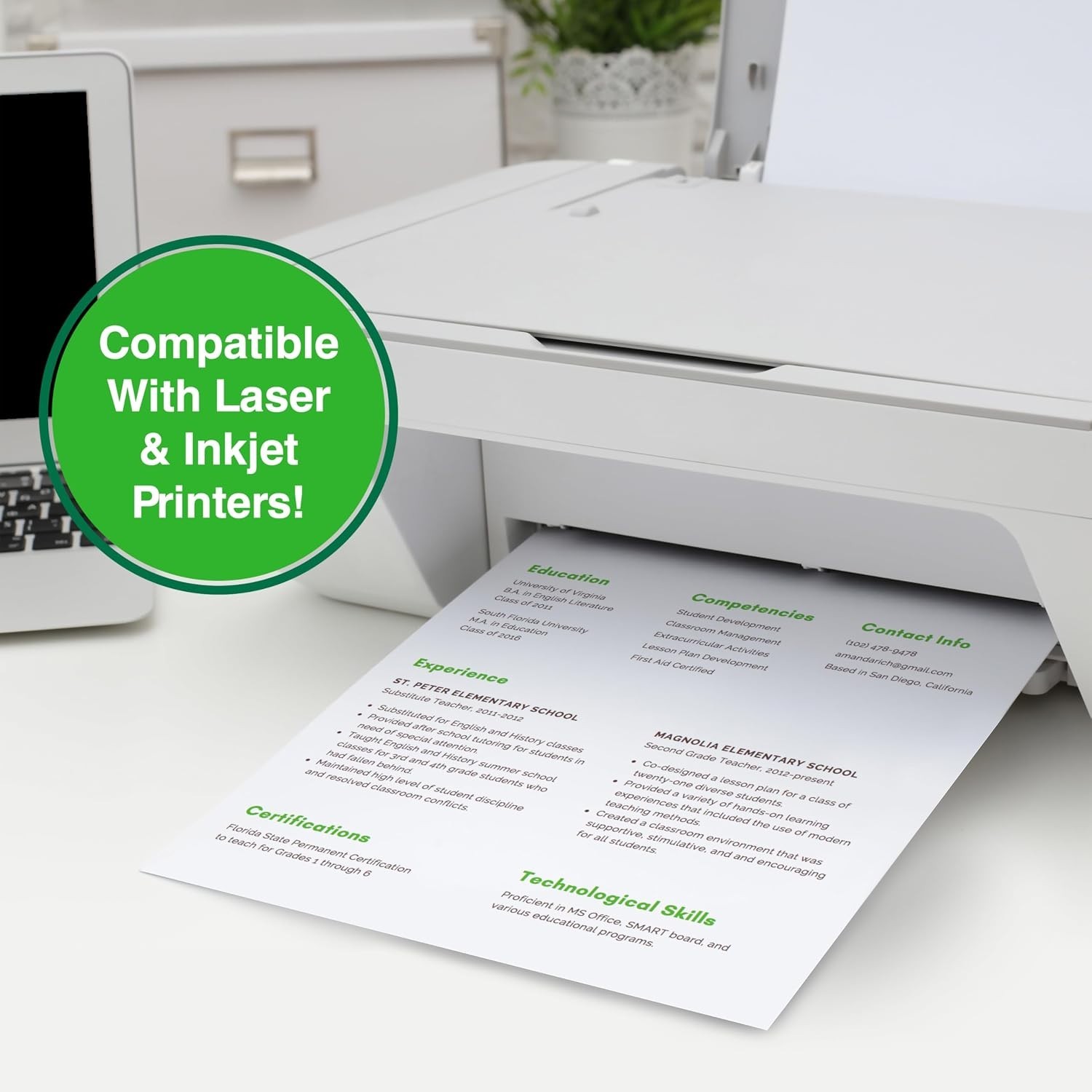 Multipurpose 3-Pack Printer Paper – 8.5″ x 11″ – 92 Bright