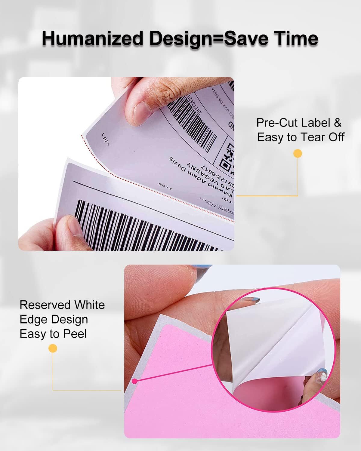 5000PCS 4″ x 6″ Direct Thermal Shipping Address Label Paper Sticker for Printer
