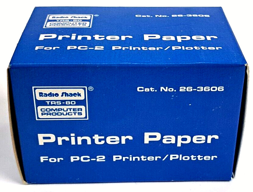 RADIO SHACK PRINTER PAPER PC-2 PRINTER/PLOTTER CAT NO. 26-3606 **LOT OF 2**