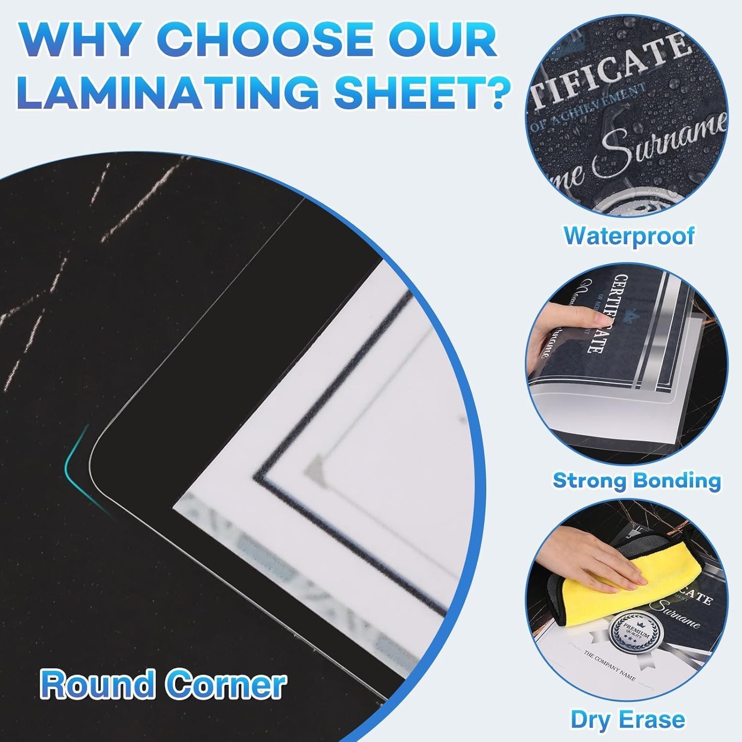 200 Pack Laminating Sheets, 3 mil, 8.9″ x 11.4″ Thermal Laminating Pouches