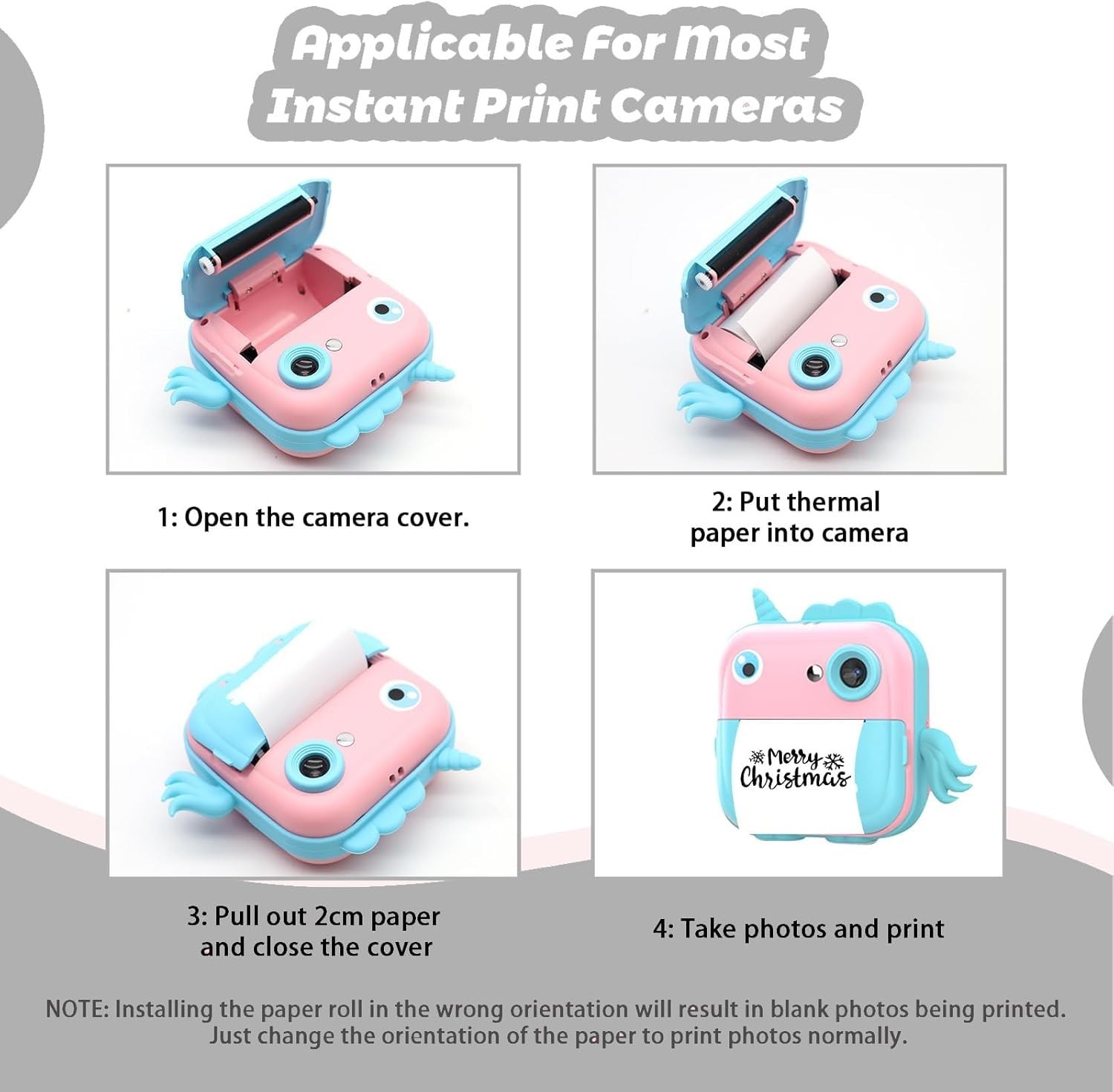 Versatile 10-Pack Mini Pocket Printer Sticker Paper for Kids’ Instant Cameras