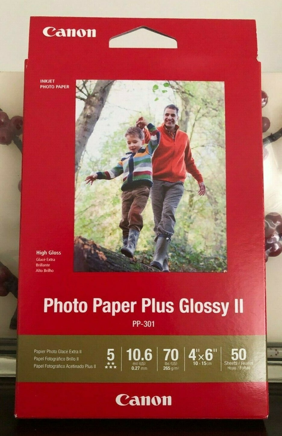 NEW Canon PP-301 5* Photo Paper Plus HIGH Glossy – 4″x6, 50 Sheets/Pack 1432C005
