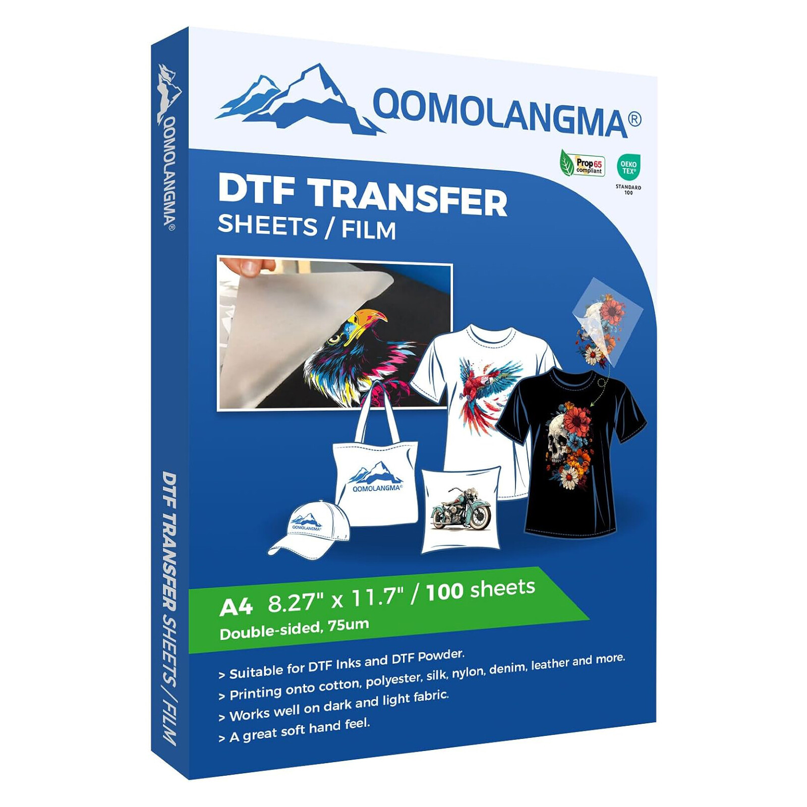 100Sheets A3 A4 & Other Sizes DTF Film Sheet Wholesale Double-Sided USA