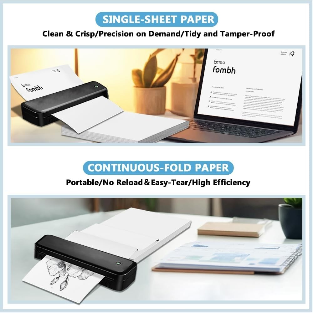 100 Sheets Thermal Printer Paper 8.5 X 11 Inch US Letter Size Thermal Paper