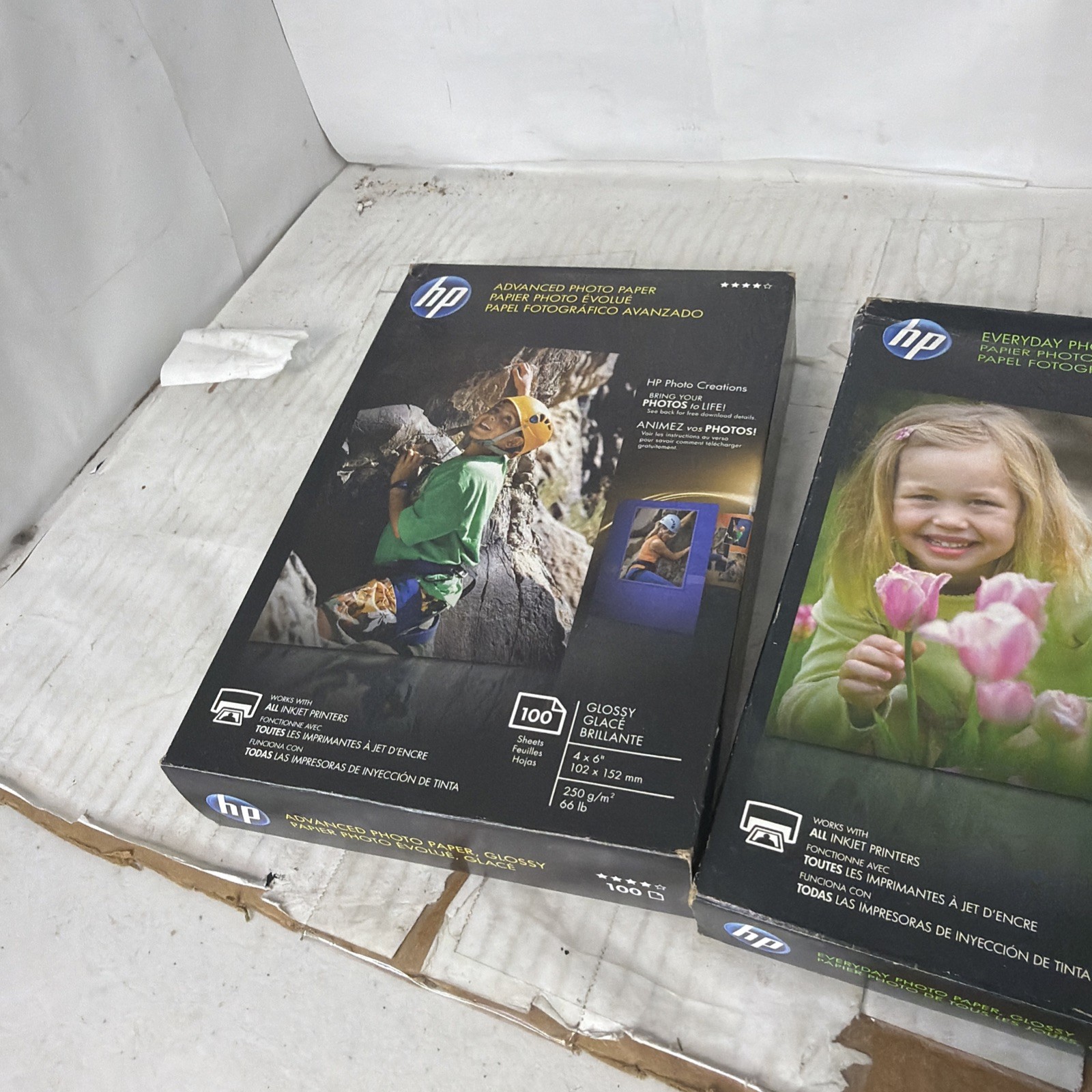 HP Advanced & Everyday Photo Paper 100 Sheets 4×6 Glossy CR759A & Q6638A Sealed