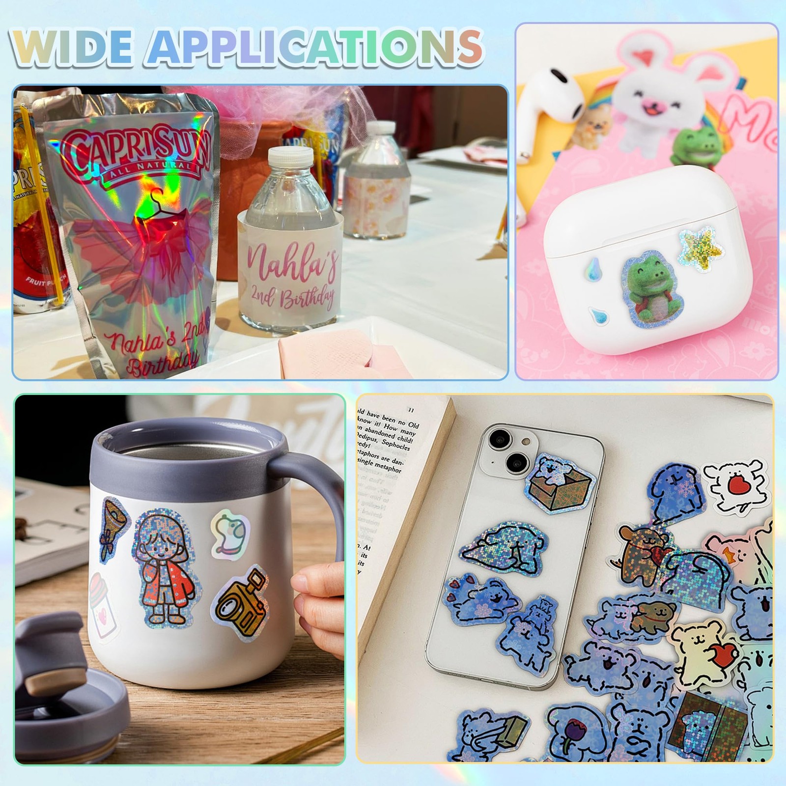 Koala Printable Holographic Vinyl Sticker Paper for Inkjet and Laser Printers…