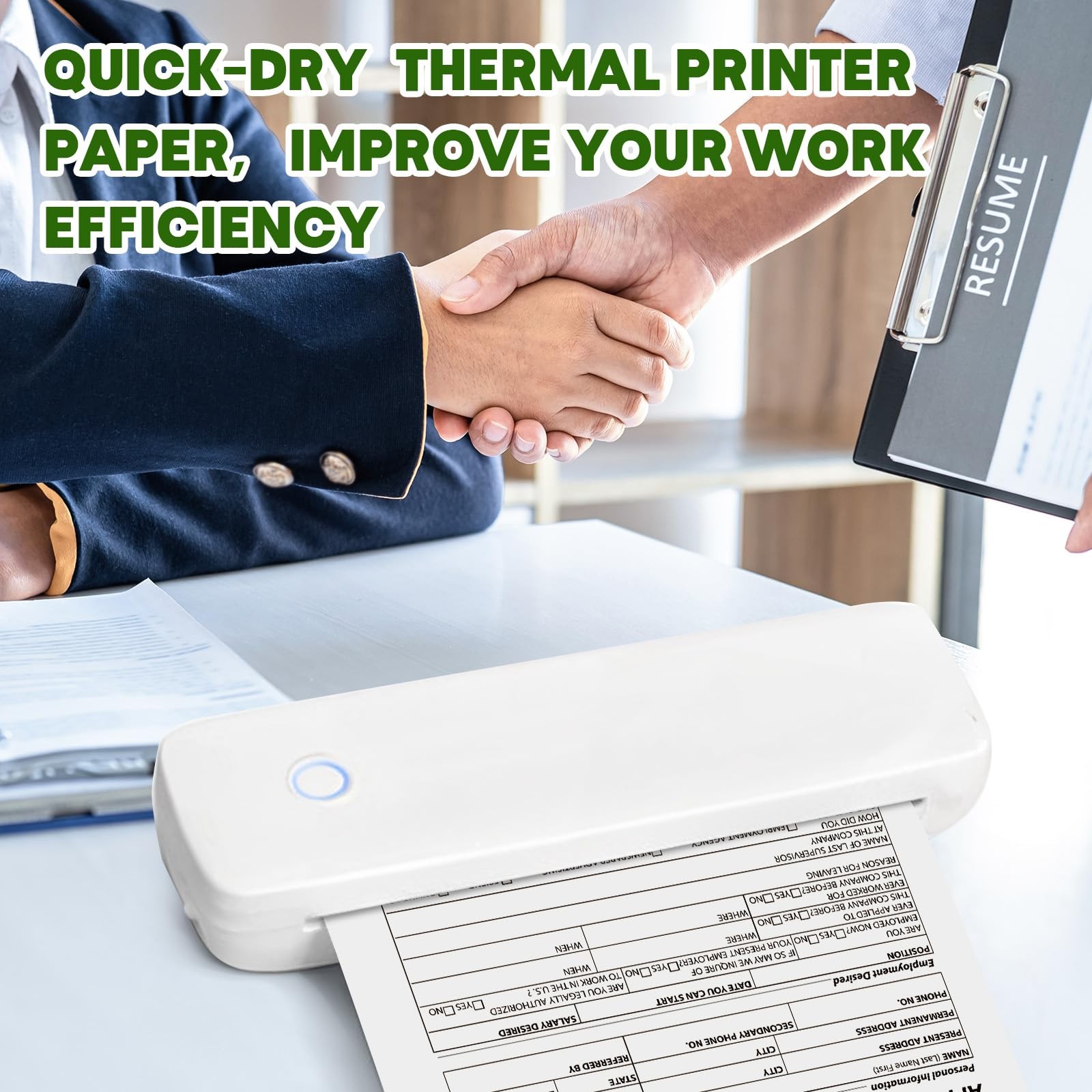 ForraFun Thermal Printer Paper 8.5 x 11 Inch 500 Sheets Quick Dry white