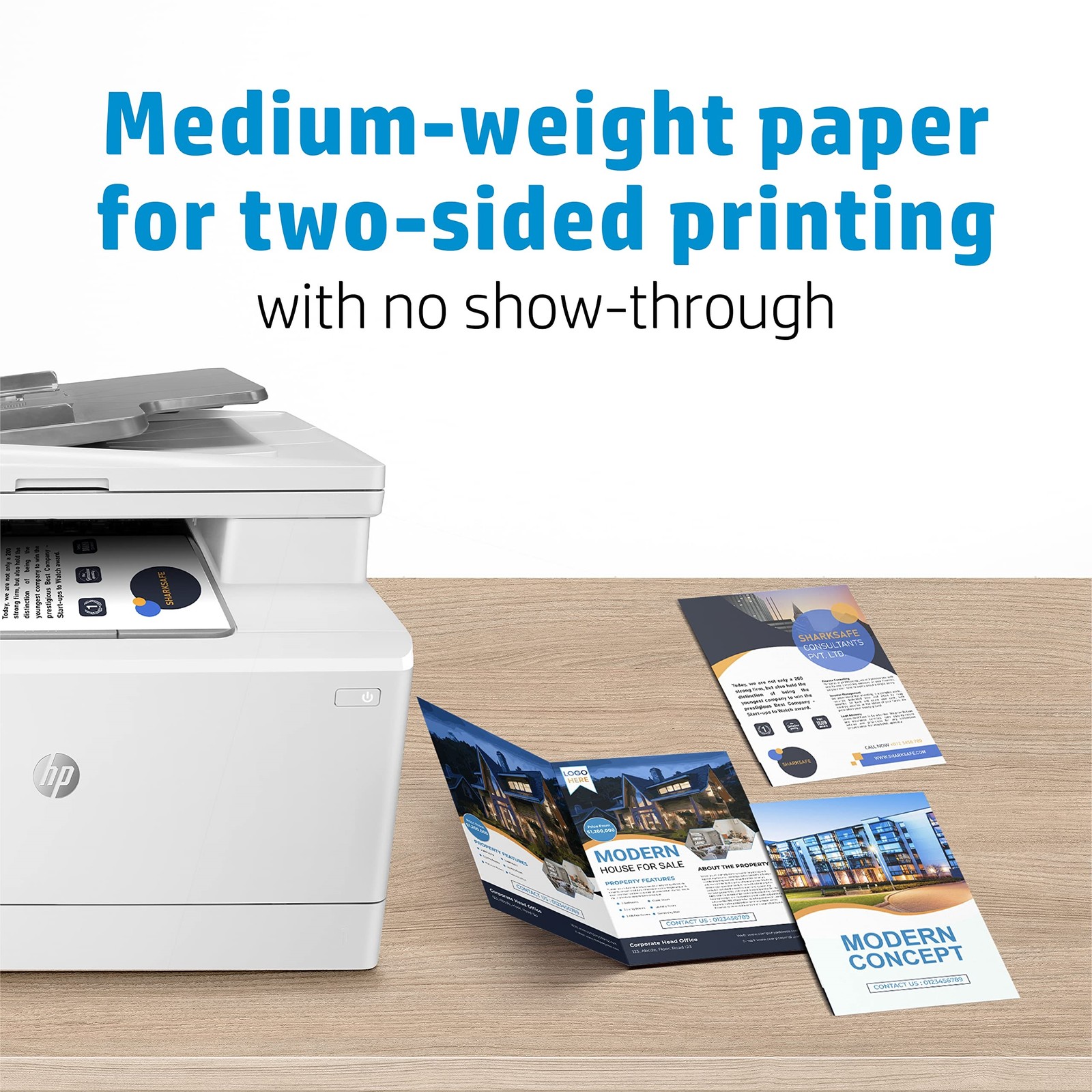 HP Color Laser Glossy Brochure Paper 97 Bright 40lb 8.5×11 White 150/Pack Q6611A