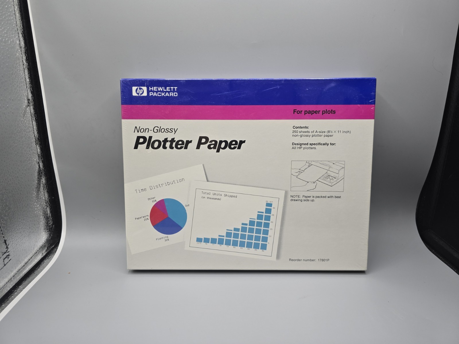 New Hewlett-Packard Non-Glossy Plotter Paper 8.5” x 11” Sealed Reorder # 17801P
