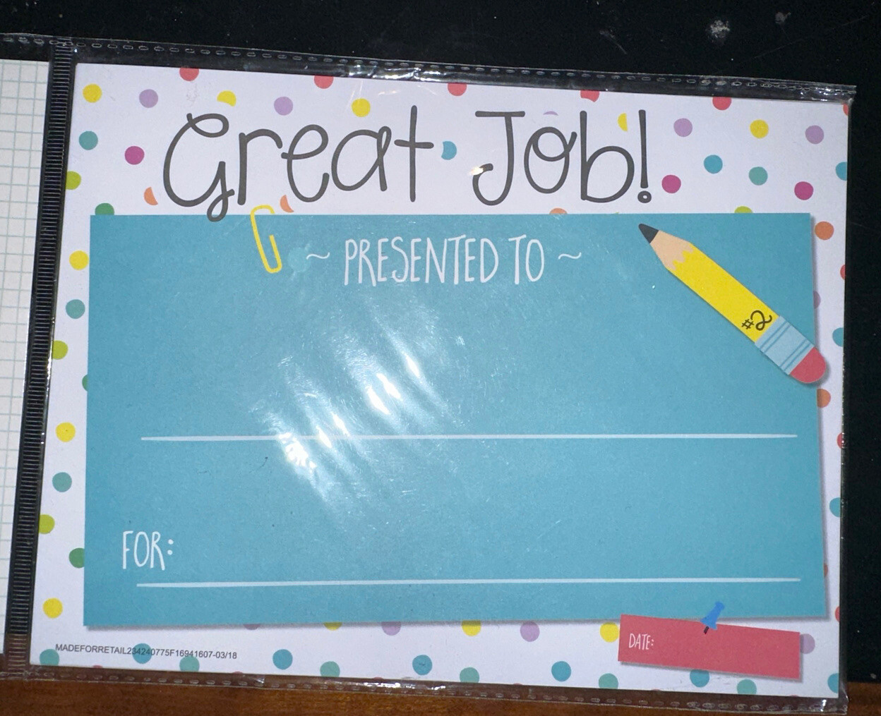 Great Job Rewards Certificates Paper 24 Count 8″x6″