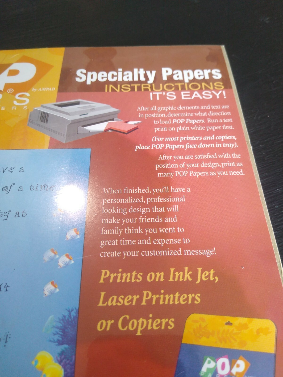“POP” Specialty Papers “Sea Party” Bordered Printer Paper 100 Count
