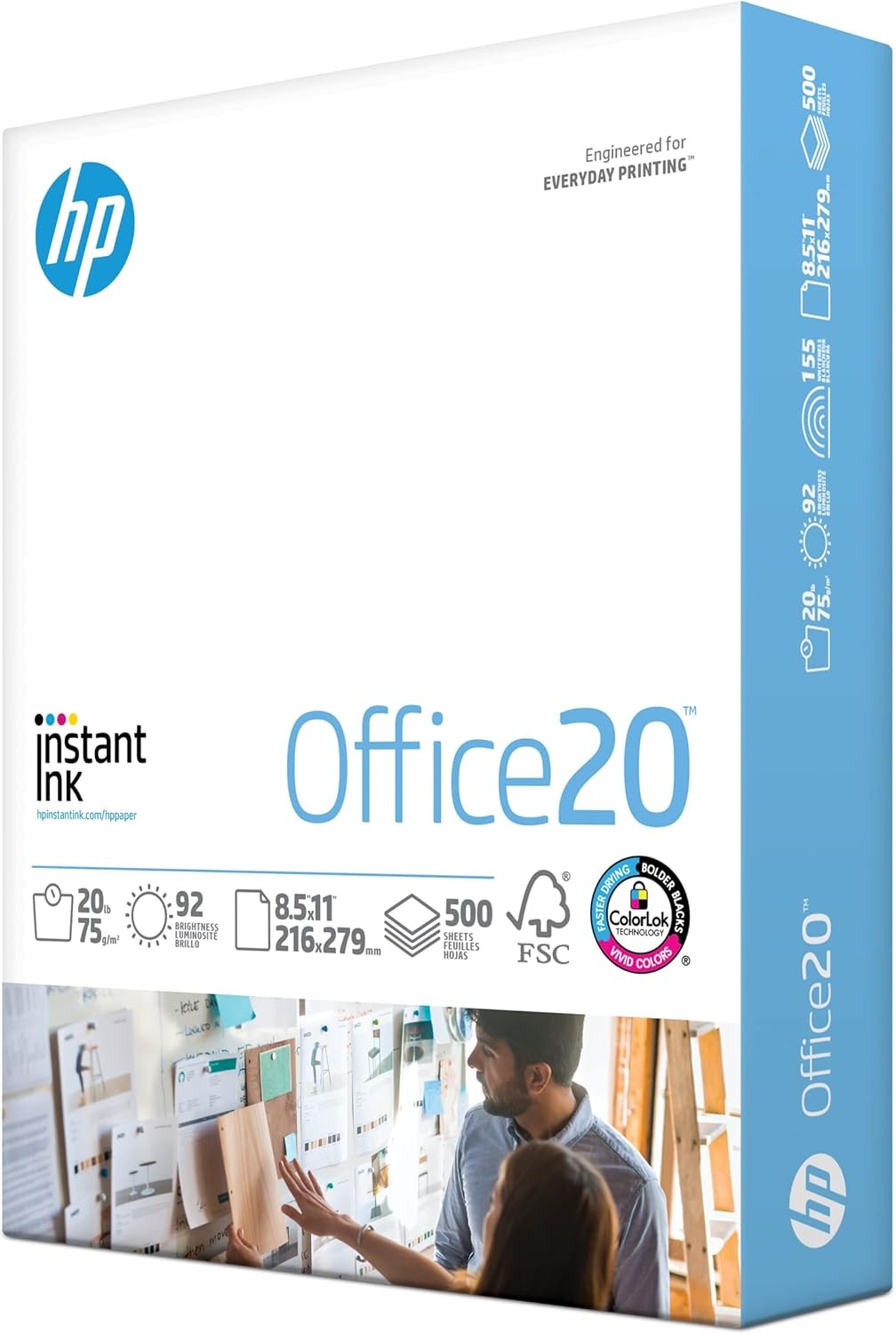 8.5×11 Paper |Office 20 lb | 1 Ream – 500 Sheets | 92 Bright