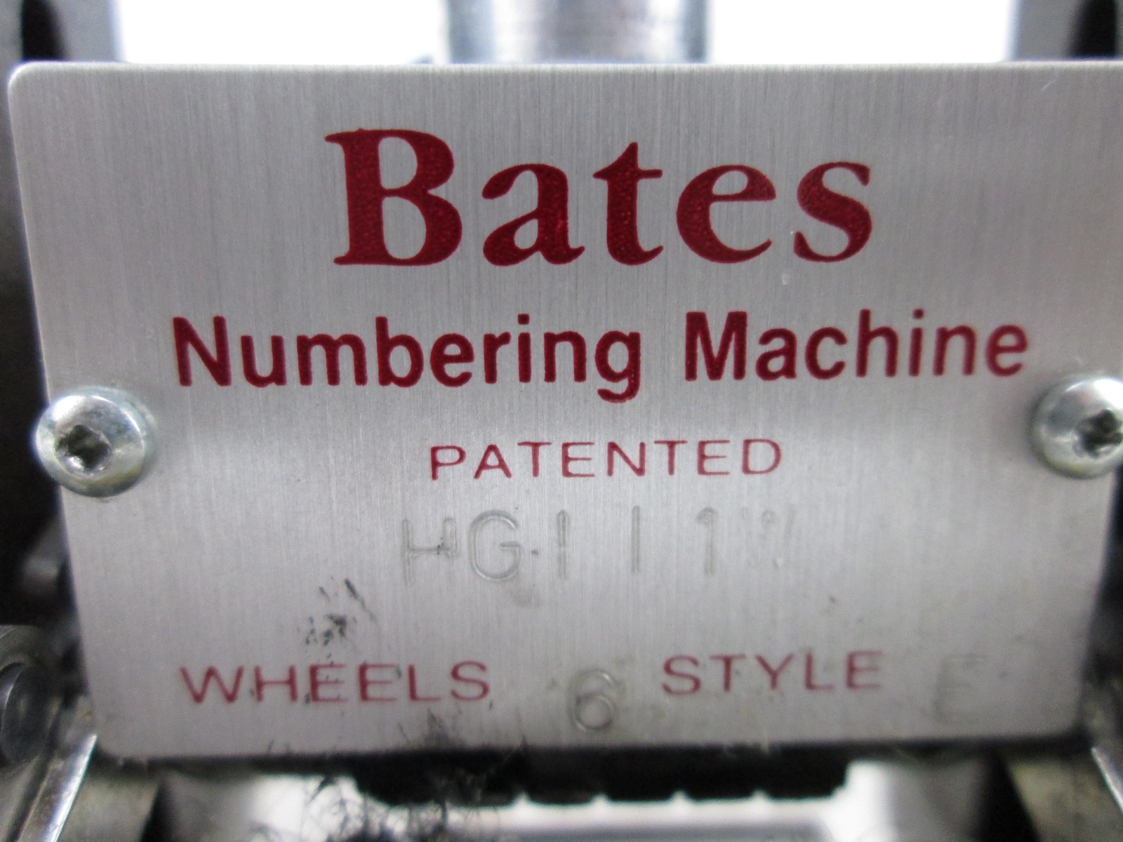 Bates Numbering Machine 6 Wheels Style E Multiple Movement Dup Con Tri Repeat T
