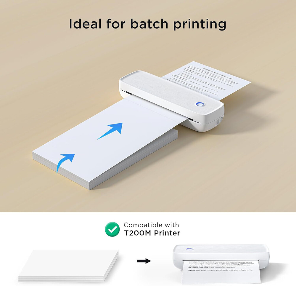 100-1000 Sheet Thermal Printer Paper Folded 8.5×11″ US Letter Size for M08F M832