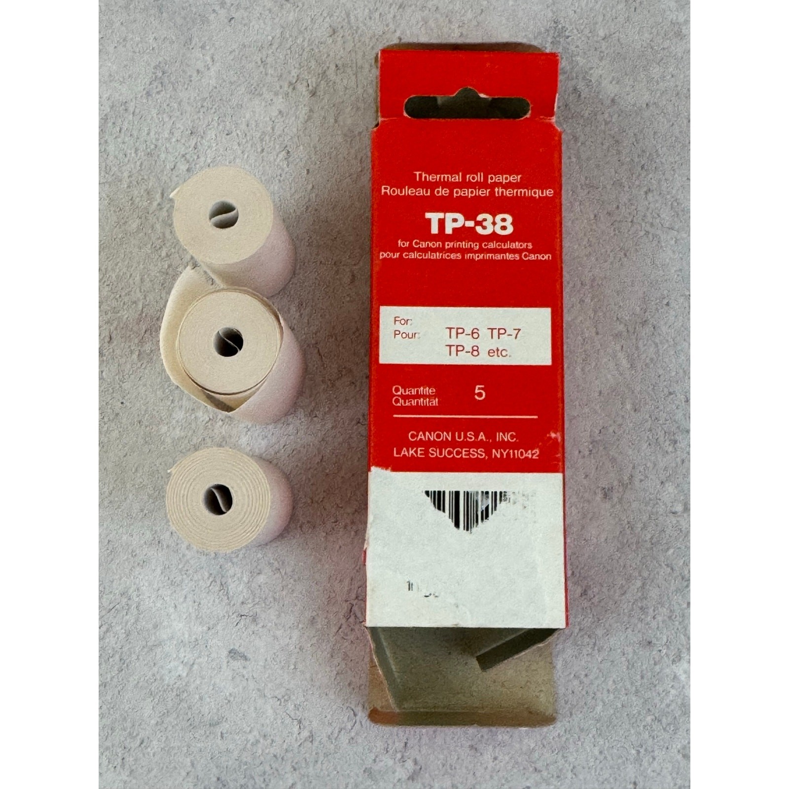 Canon TP-38 Thermal Roll Paper For Calculators 3 Rolls Only- Open Box