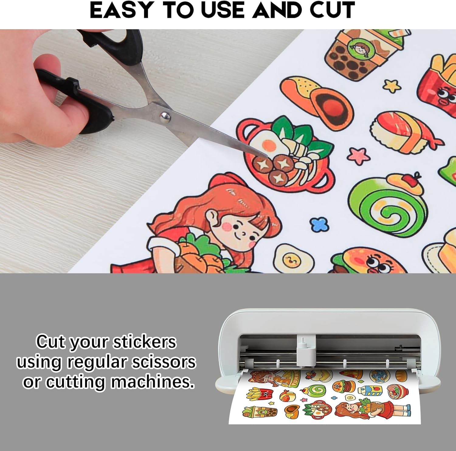 30 Sheets Waterproof Clear Sticker Paper for Inkjet
