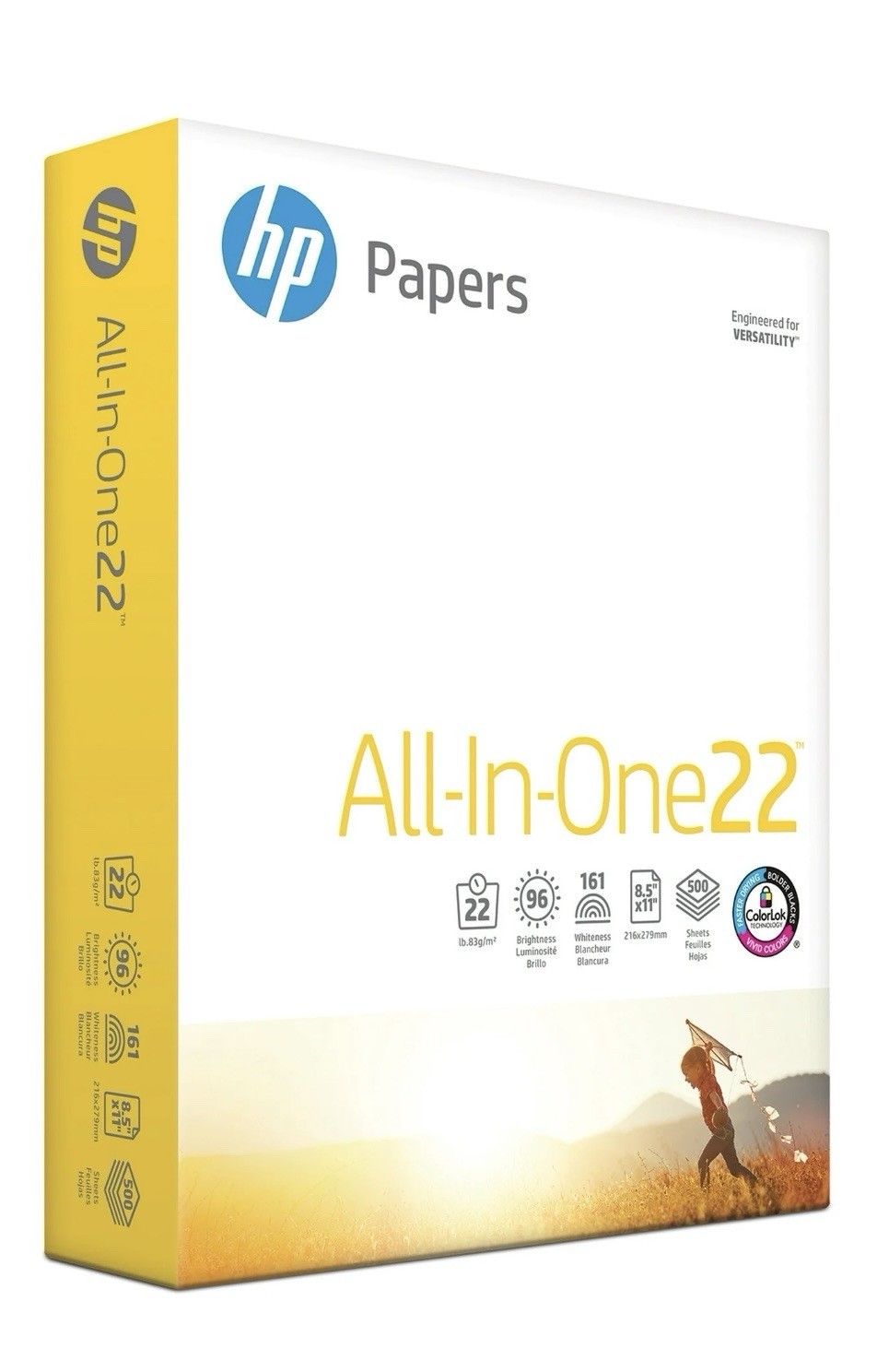 HP All-In-One22 Printer Paper White 8.5x11in 22lb 500 Sheets
