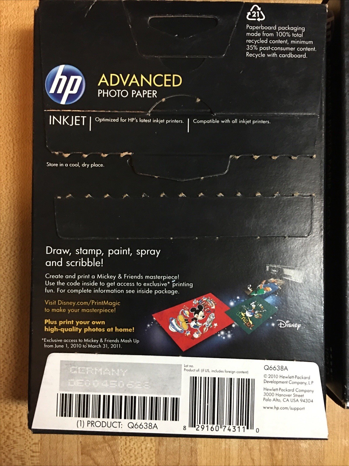 HP Advanced Photo Paper 4”x6” Glossy. 2 Boxes!