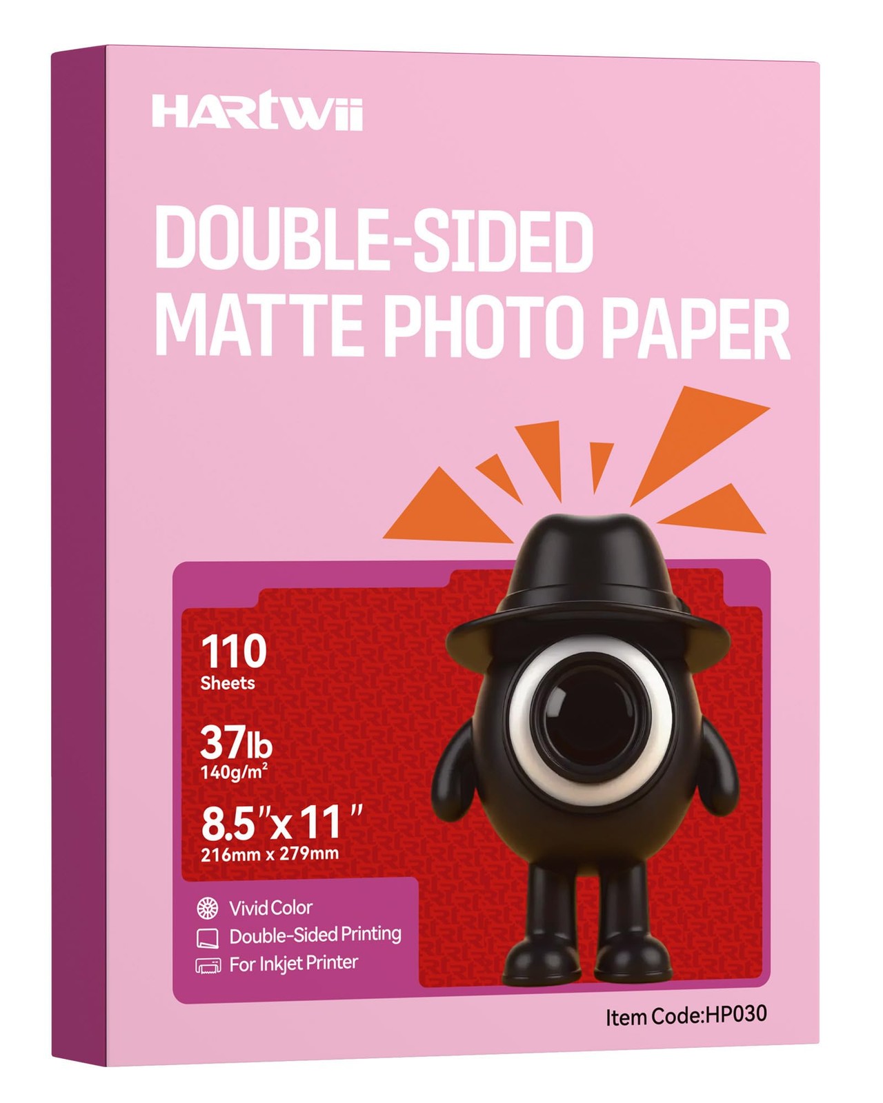 110Sheets Double-Sided Matte Photo 8.5×11 Inches 140Gsm-37lbs for Inkjet Prin…