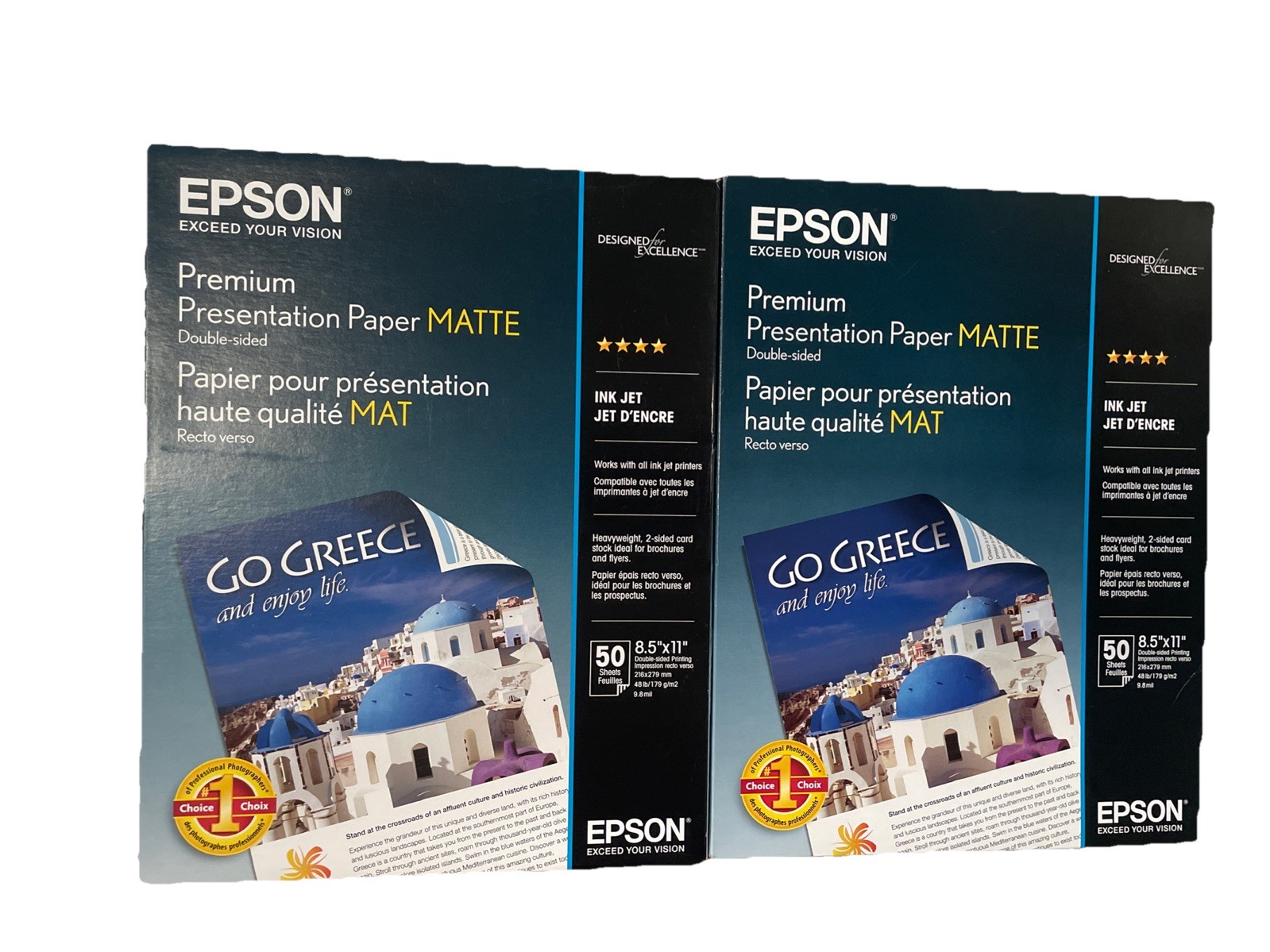 Epson Premium Presentation Paper MATTE 8.5×11 Double-sided 2pk 50 Sheet Ea =100