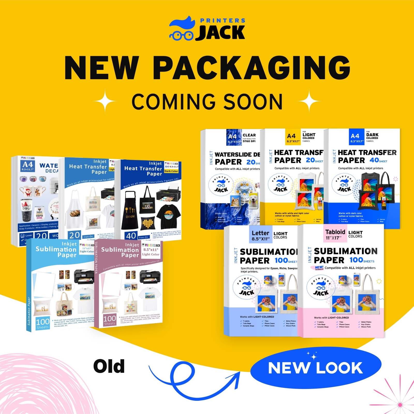 Printers Jack Water Slide Decal Paper Inkjet Clear 20 Sheets 8.5 x 11 inches …