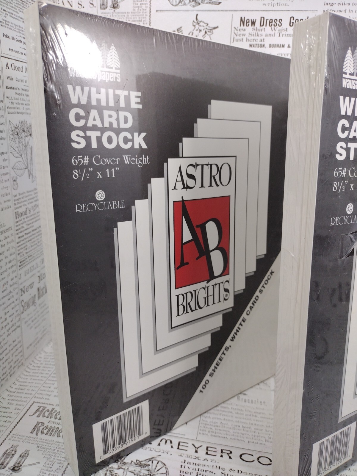 2 Wausau White Cardstock,8.5″ x 11″65 lb/176 gsm,Bright White,100 Sheets (91901)