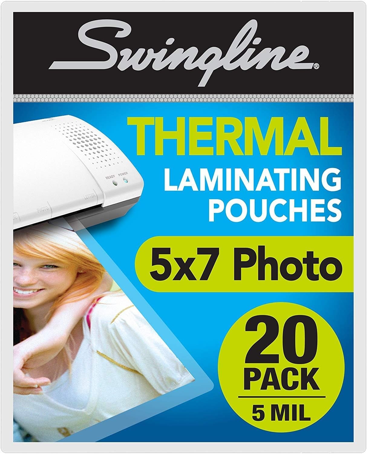 Laminating Sheets, Thermal Laminating Pouches 5 x 7 Photo Size, 5mil, 20 Pack