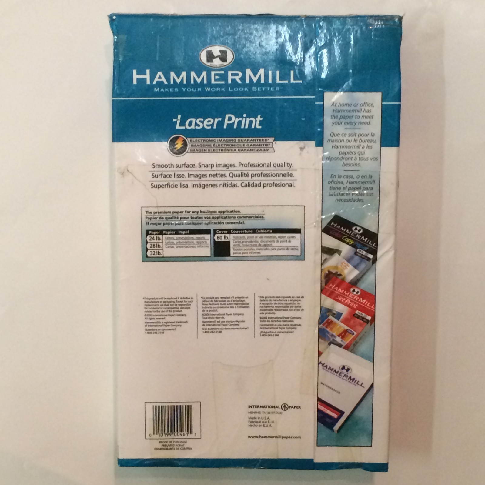 HAMMER MILL Laser Print 8 1/2″ X 14″ X 500, 24lb. 010199004611