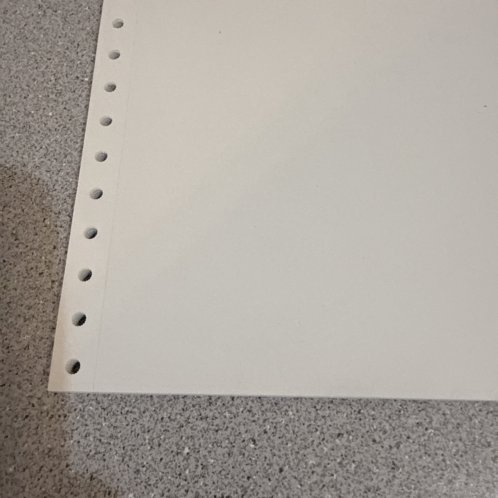Continuous Dot Matrix Vintage Printer Paper Tractor Feed 50 Sheets 8.5 x 11 NOS