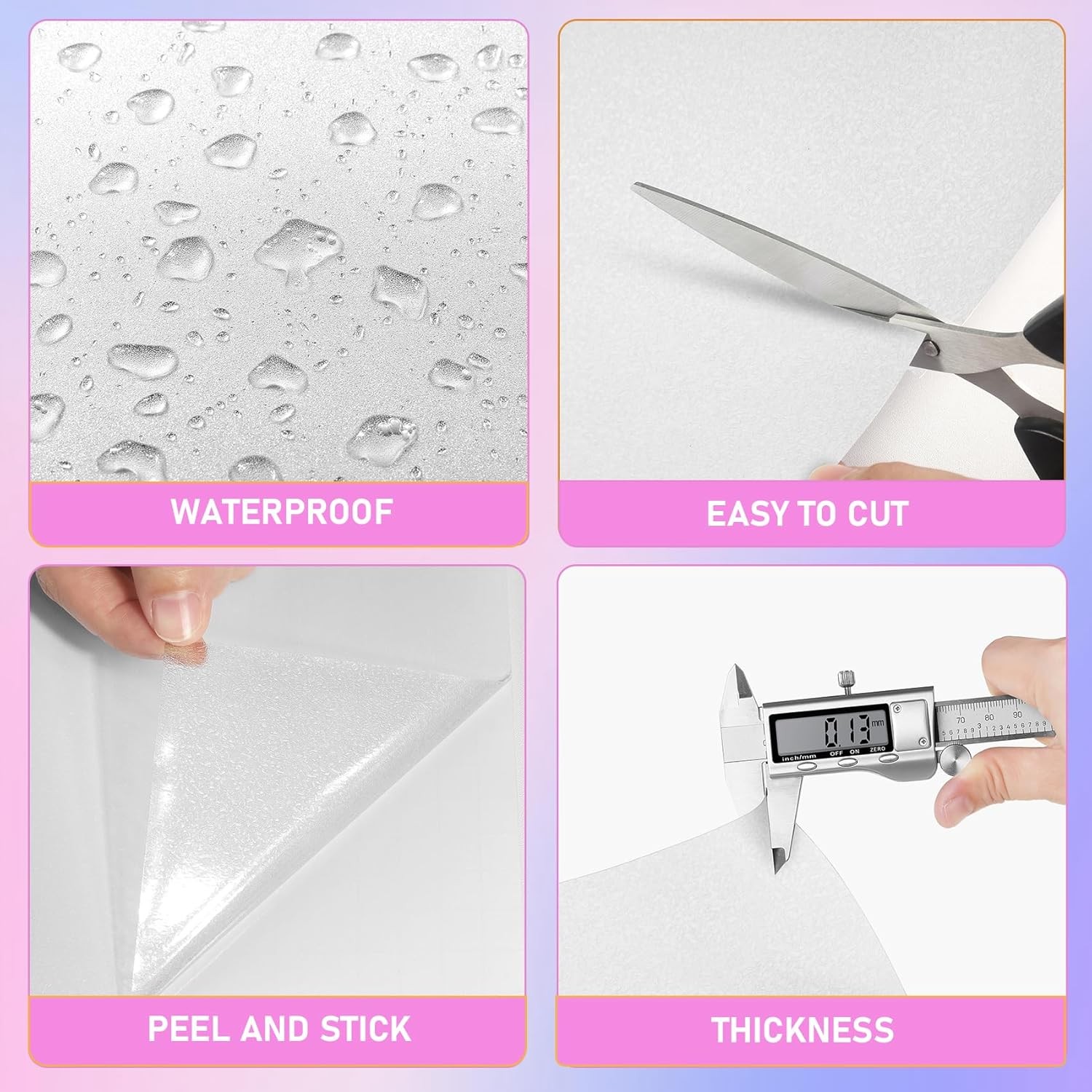 Self Laminating Sheets Matte Self Adhesive Laminating Film Roll Clear Contact