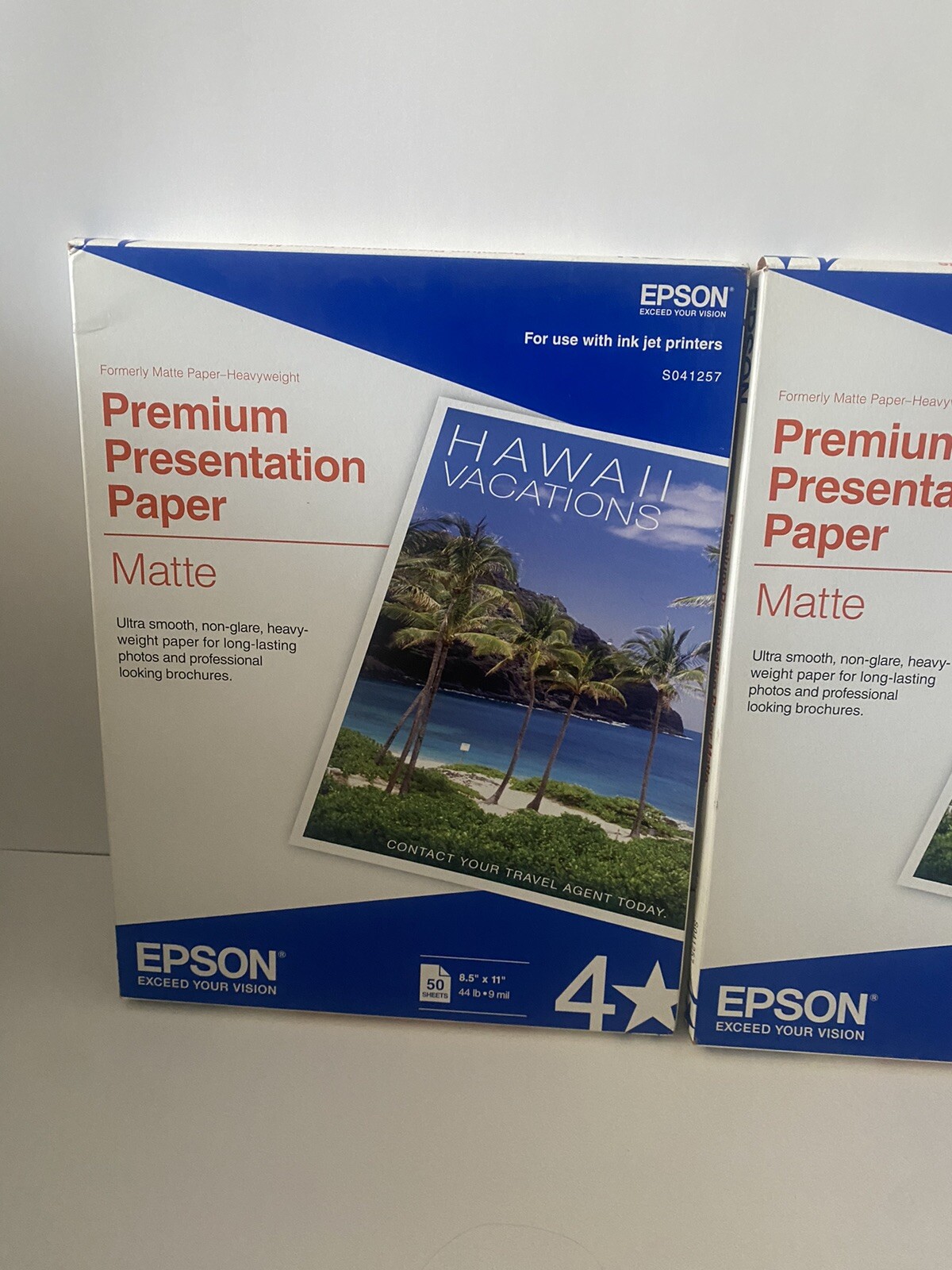 2 Pack Epson Premium Presentation Paper Matte 8.5″x11″ Ink Jet Printers