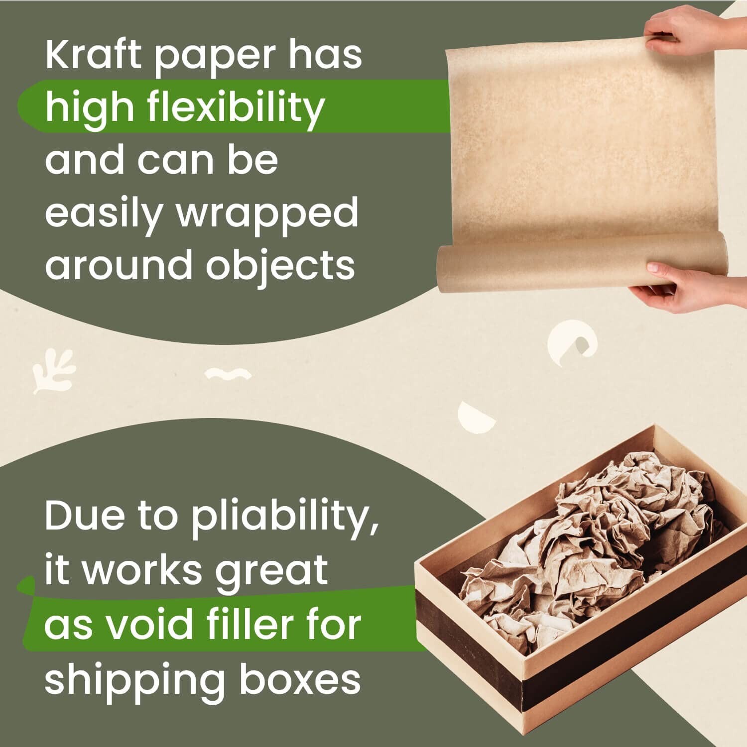 IDL Packaging Large Brown Kraft Paper Roll 18″ x 1200 feet (14400 inches) – N…