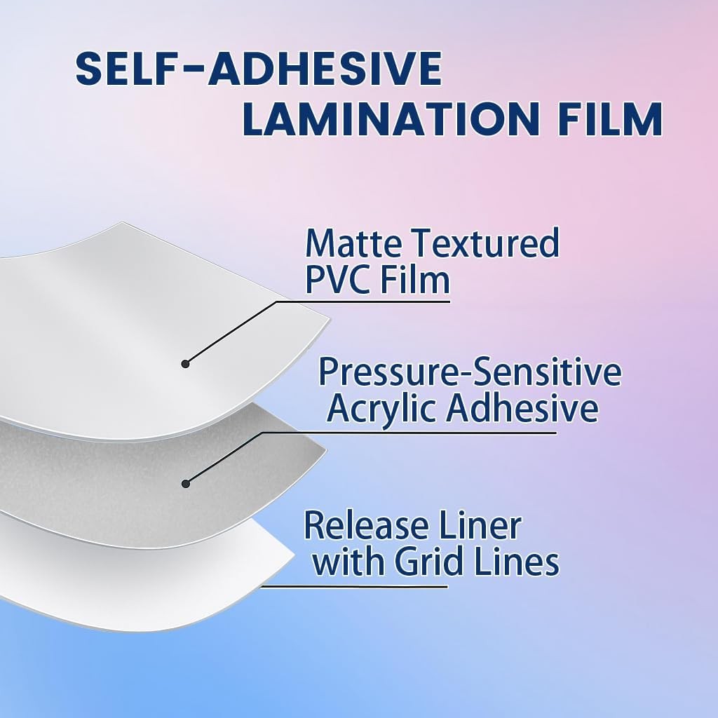 Self Laminating Sheets Matte Self Adhesive Laminating Film Roll Clear Contact