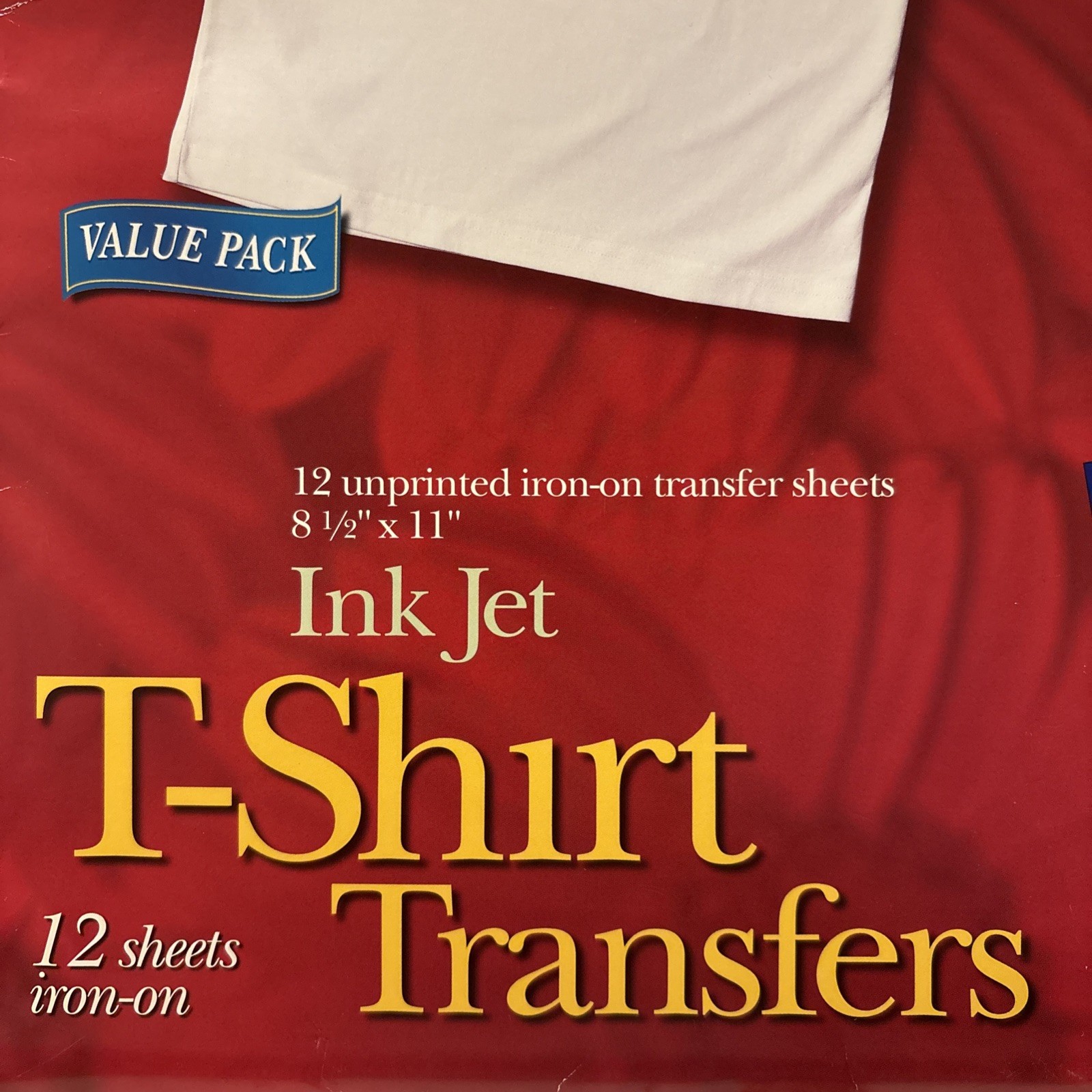 Avery Inkjet T-shirt Transfers iron-on 3275 8.5″ x 11″ – 12 Sheets open Box NEW