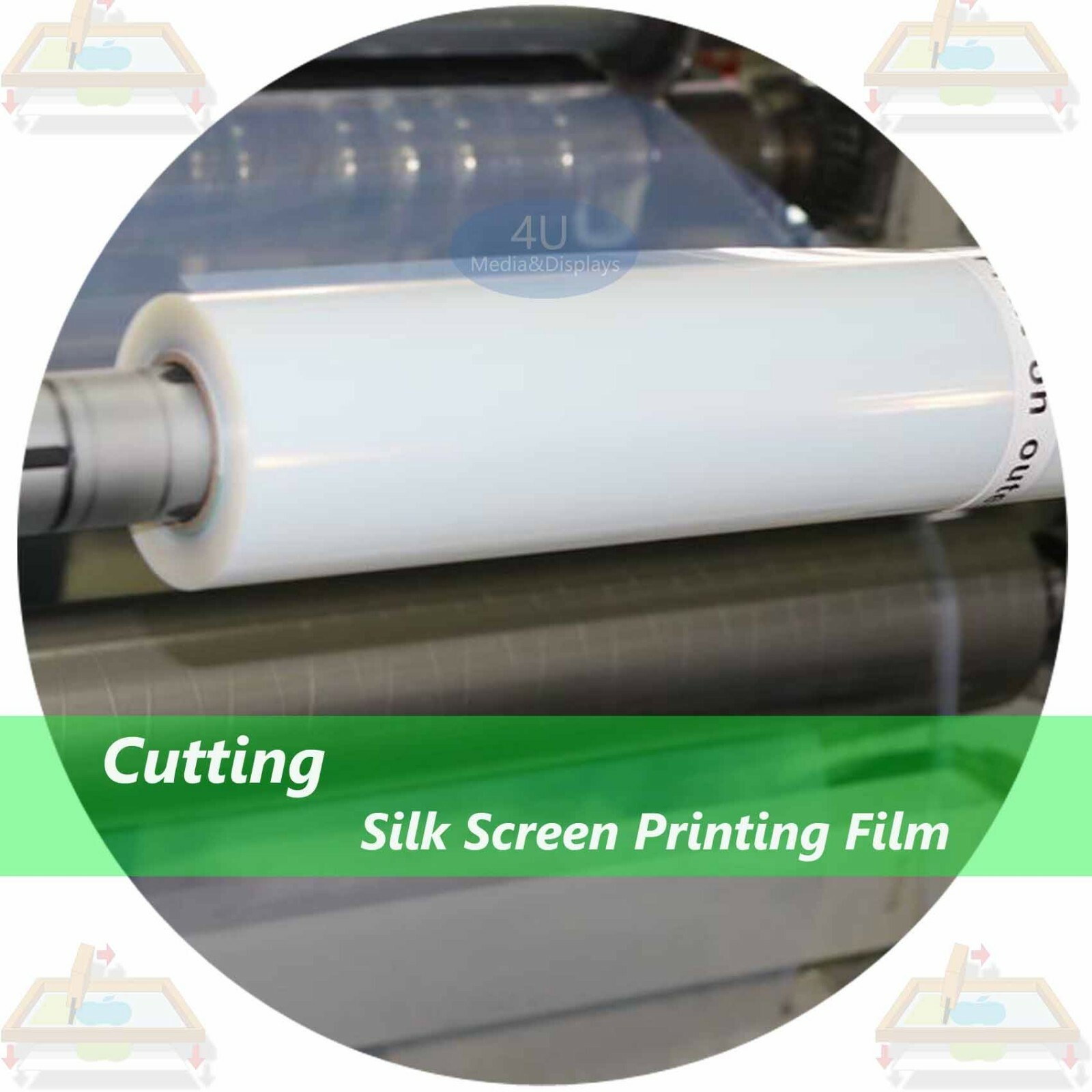 4 roll，13″x100ft，Waterproof Inkjet Instant-Dry Screen Printing Transparency Film