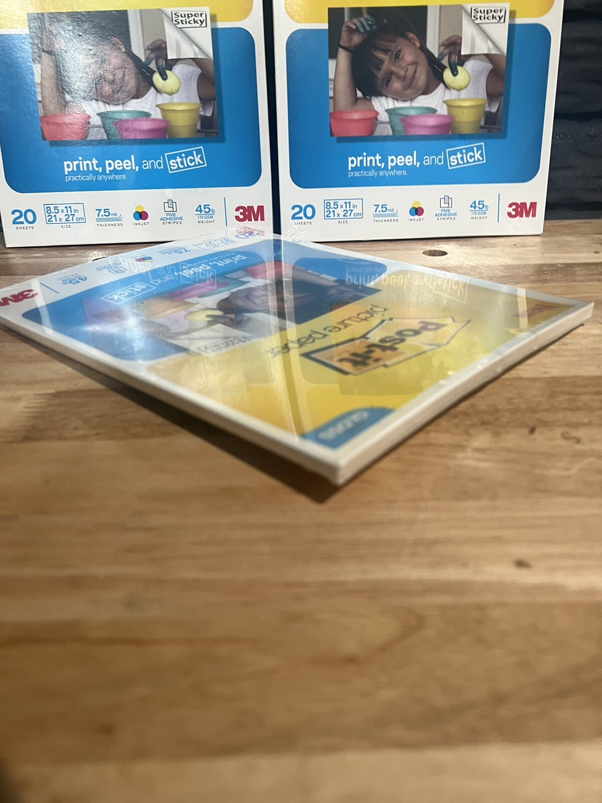 3M POST-IT PRINT PEEL & STICK 4″X6″ SEMI GLOSS PICTURE PAPER NEW QTY 3