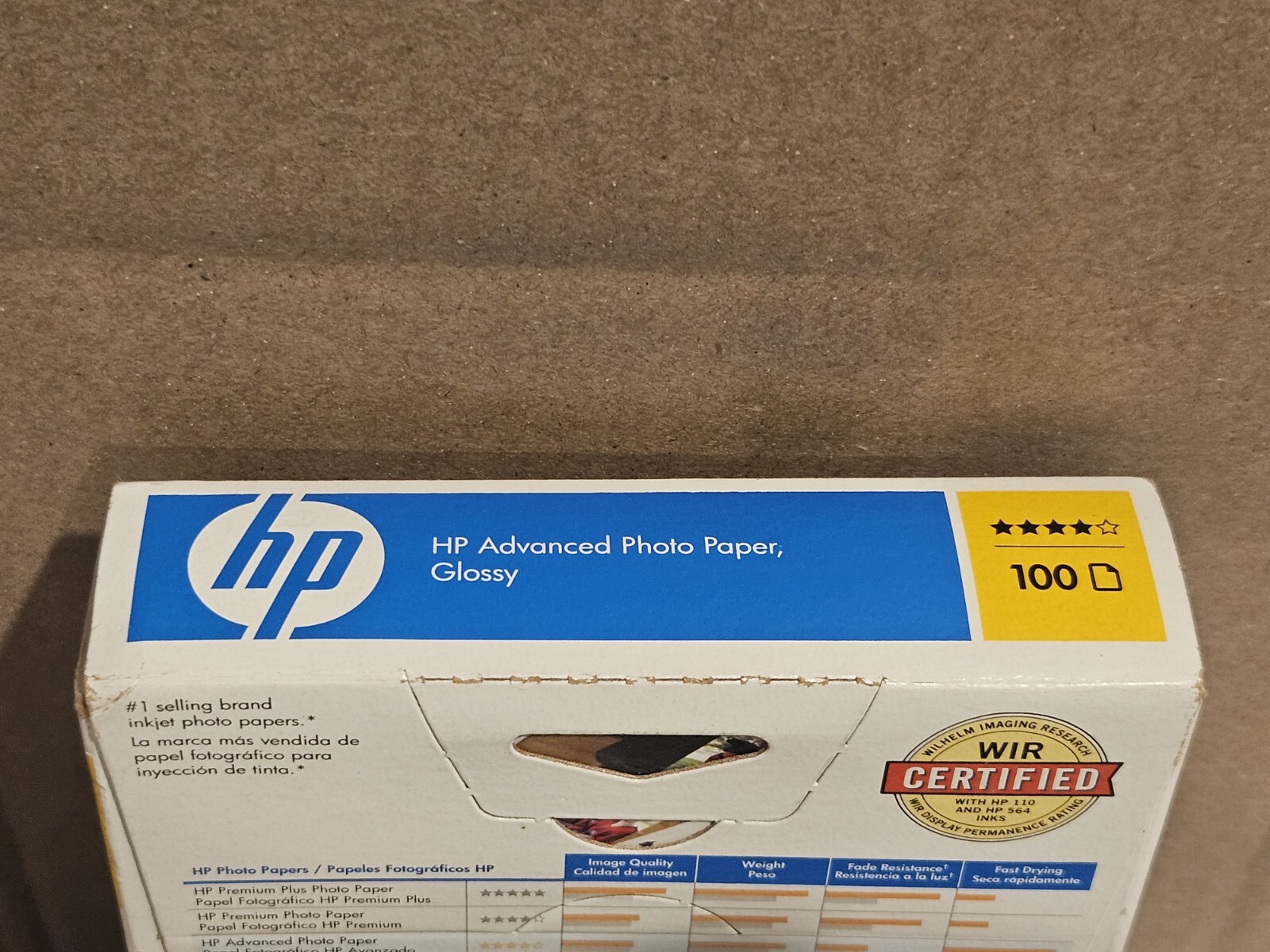 ONE box Hewlett Packard HP Advanced Photo Paper Glossy 4″ x 6″ Q6638A 100 sheets
