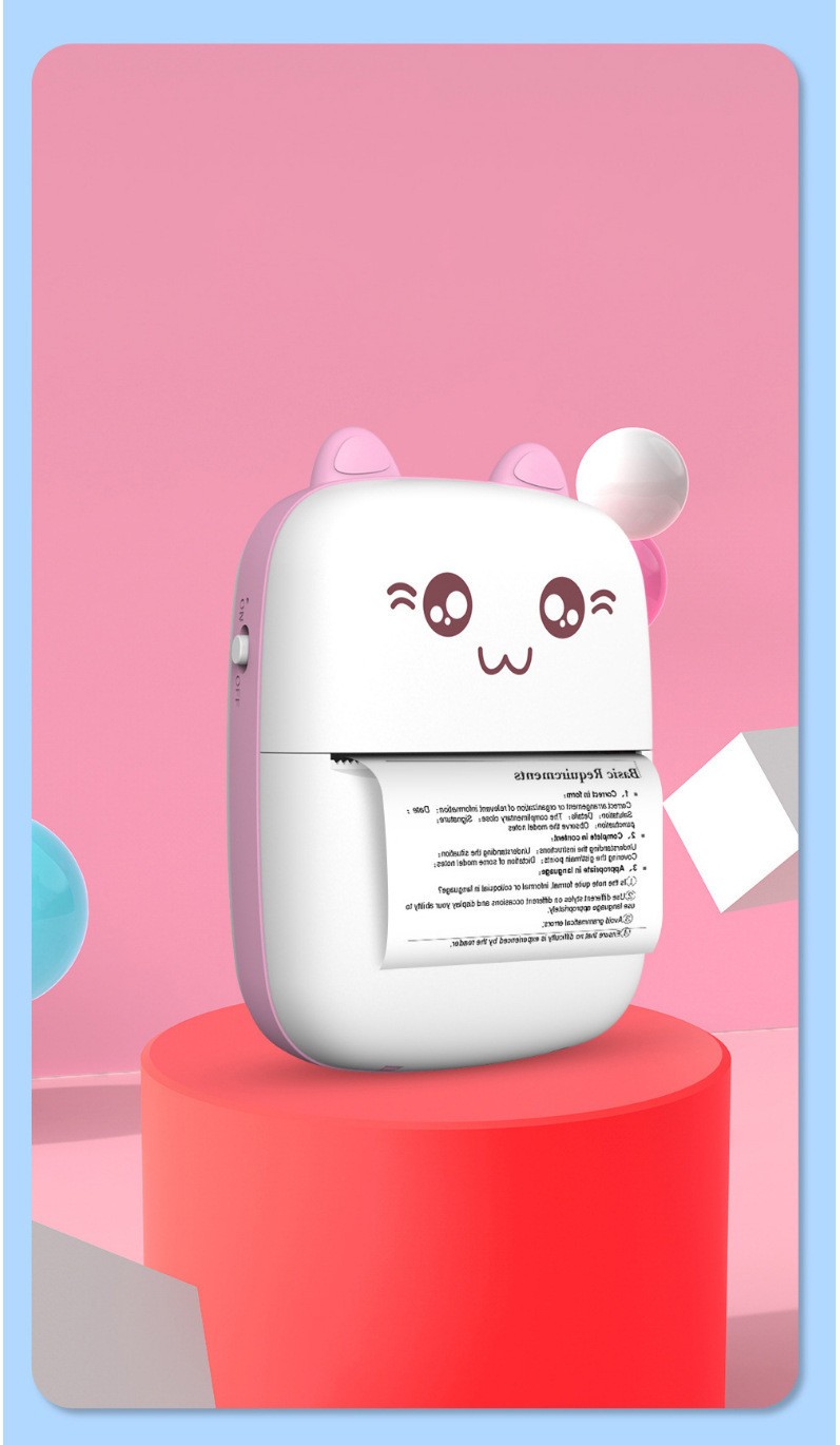 Mini Printer Portable Mini Bluetooth WiFi New Wrong Printer Mobile Phone Photo T