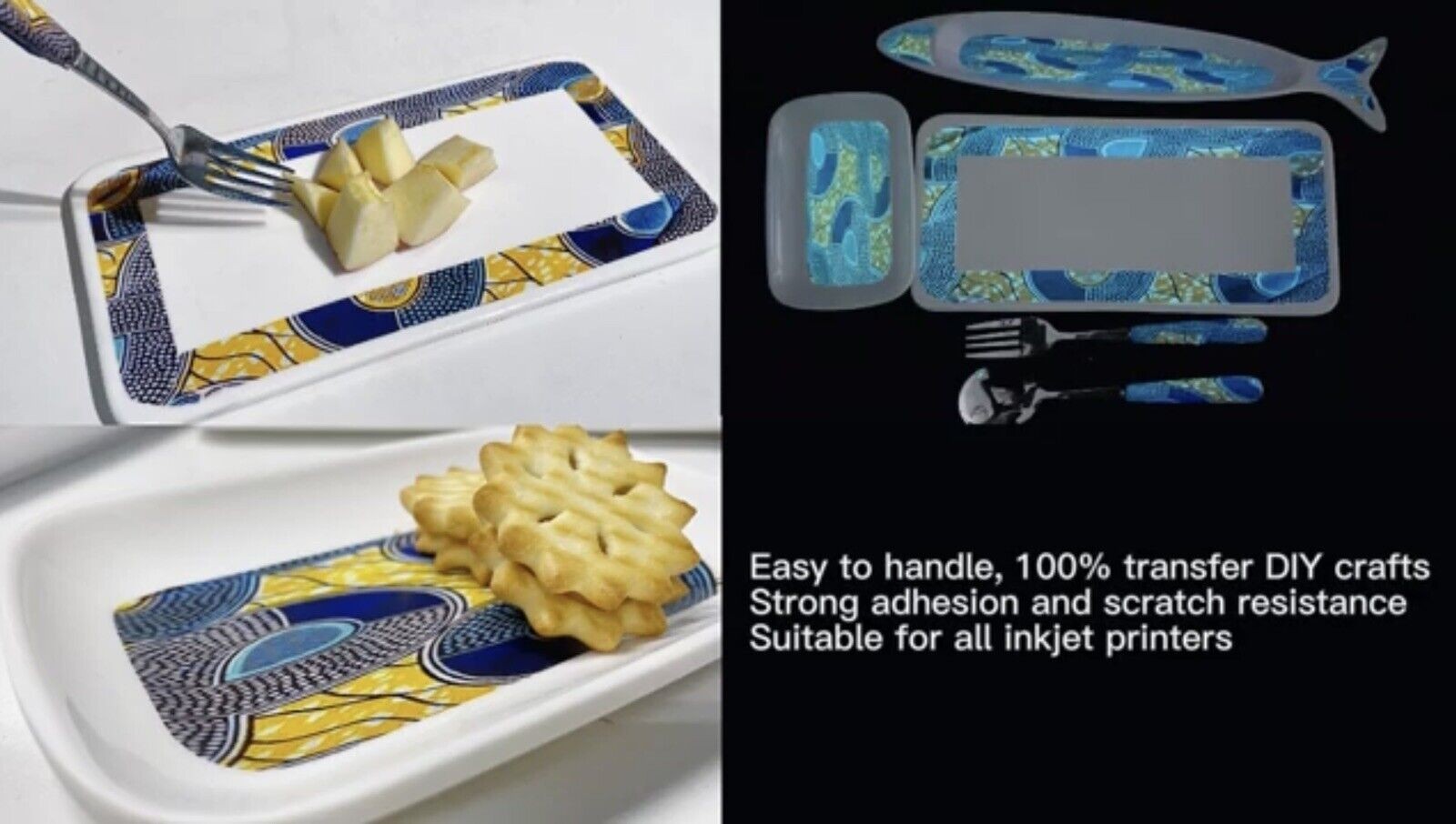 25 Sheets 8.5”x11” Inkjet Waterslide Decal Paper Glow In The Dark BLUE Transfer