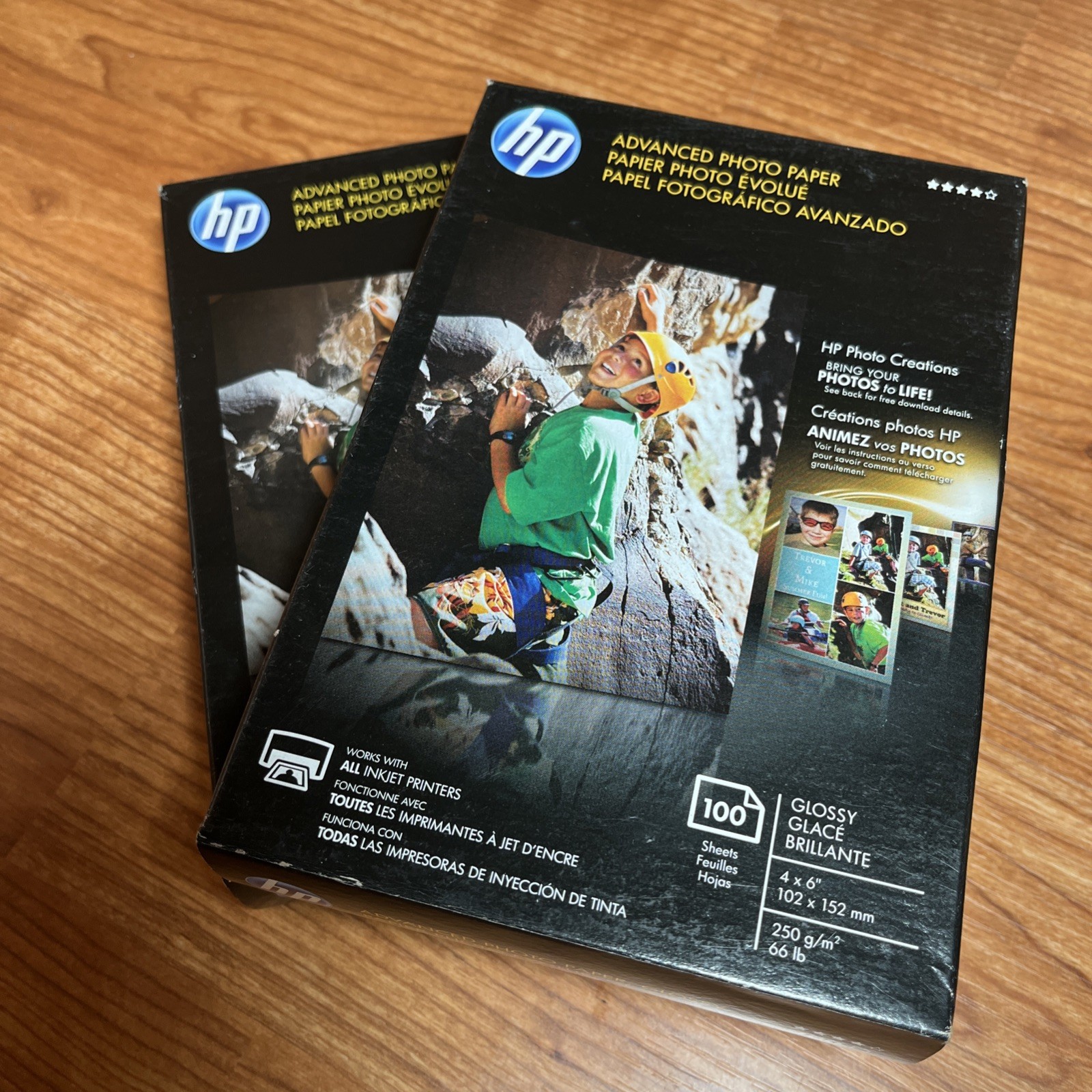 NEW Sealed HP Advanced Glossy 4×6 Photo Paper 2-100 Packs ~For Inkjets ~ Q6638A