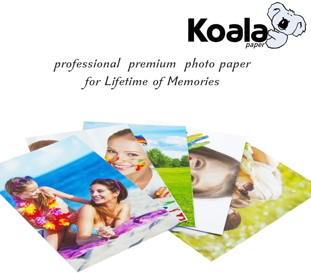 Koala Thin Photo 8.5×11 In 100 Sheets Satin Photo Printer for Inkjet Printer …