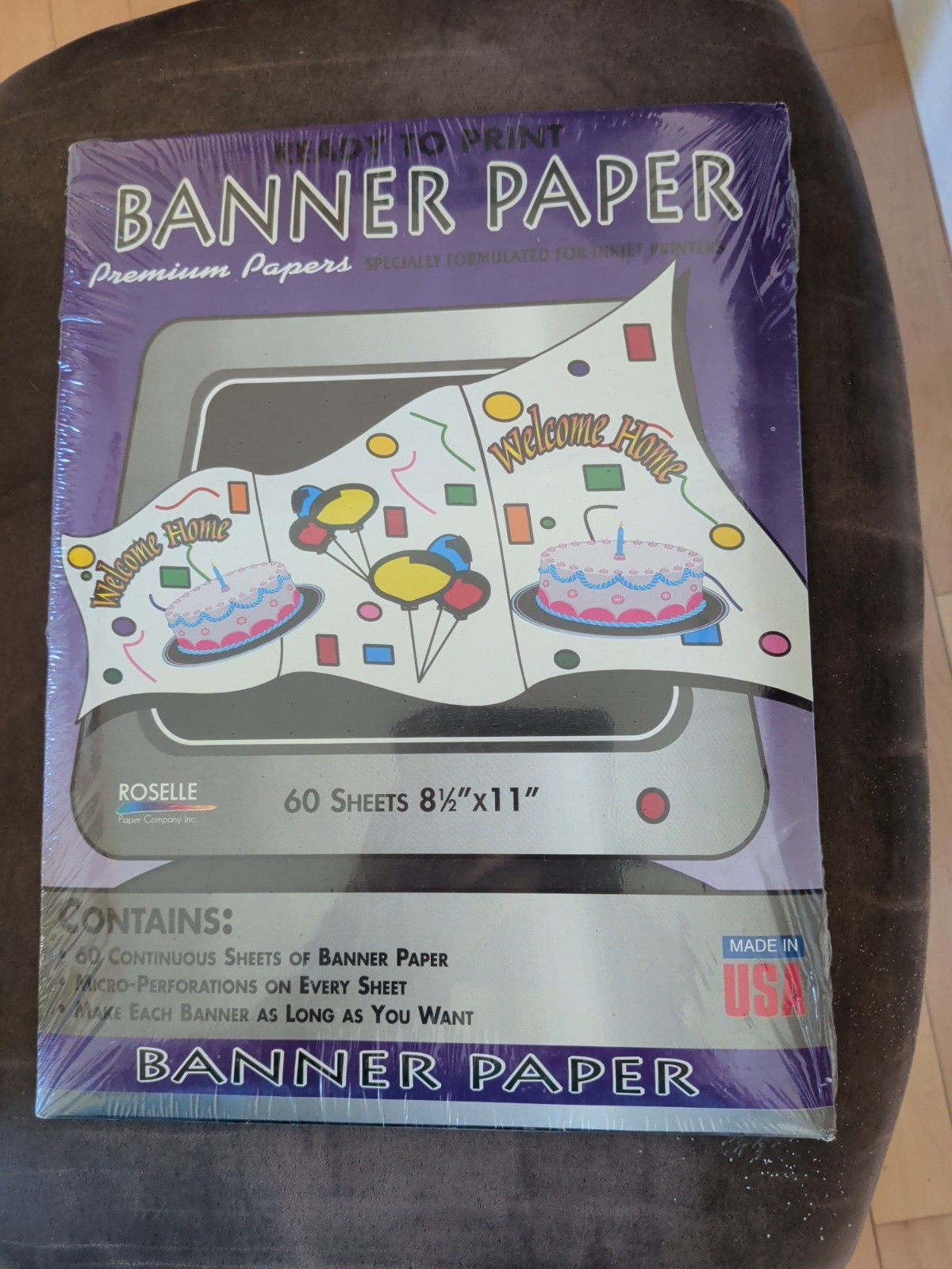 Inkjet Printer Banner Paper 60 Continuous Sheets 8.5″ x 11″ Sealed Multi Use