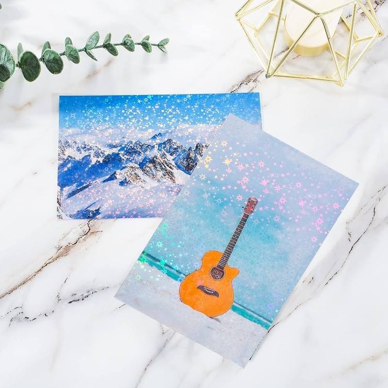 Self Adhesive Holographic Sticker Paper Vinyl Sheets Inkjet Printer 24 Pack New