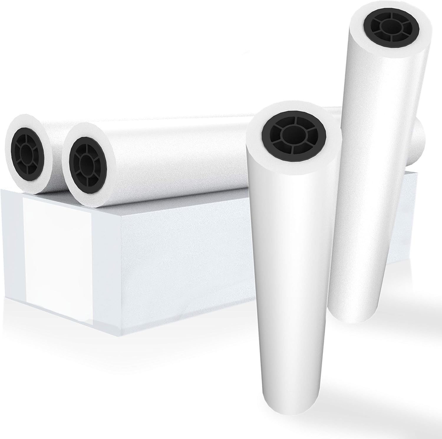 ACYPaper 36” x 150′ Plotter Paper -4 PK- 20LB Bond Wide Format CAD Ink Jet Rolls