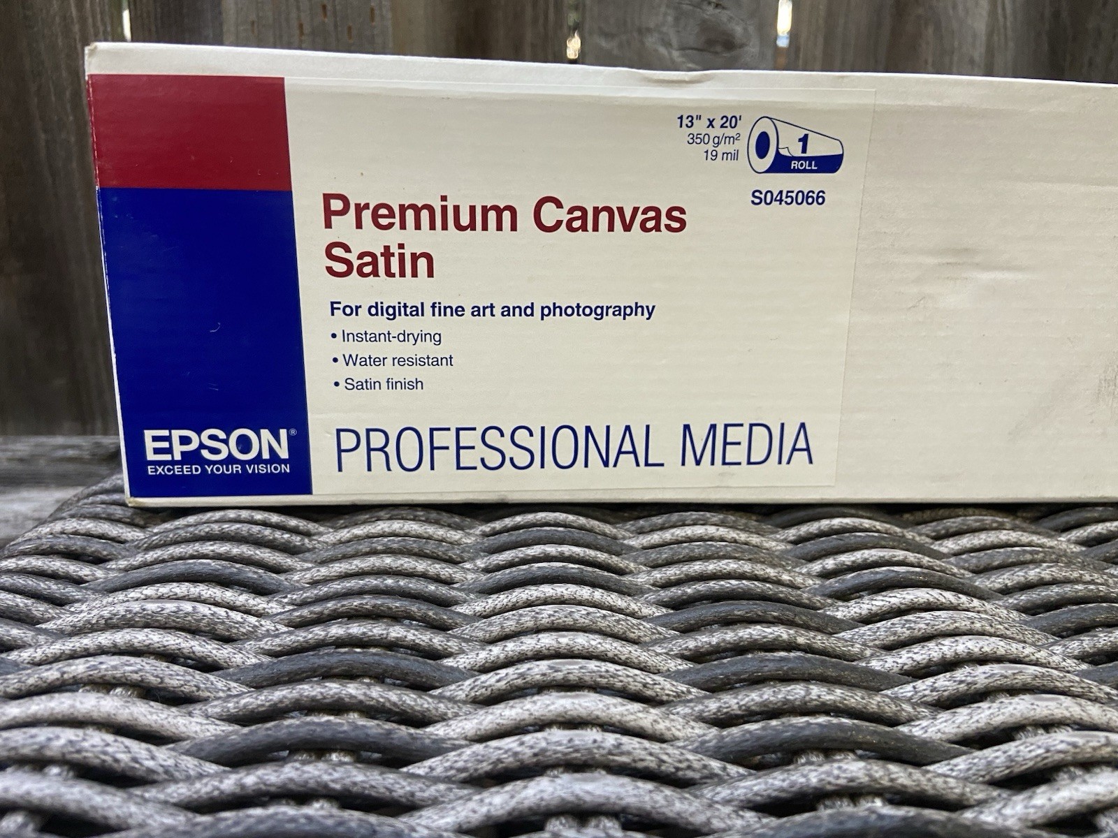 Epson Professional Media Premium Canvas Satin 13” X 20 ft Roll S045066