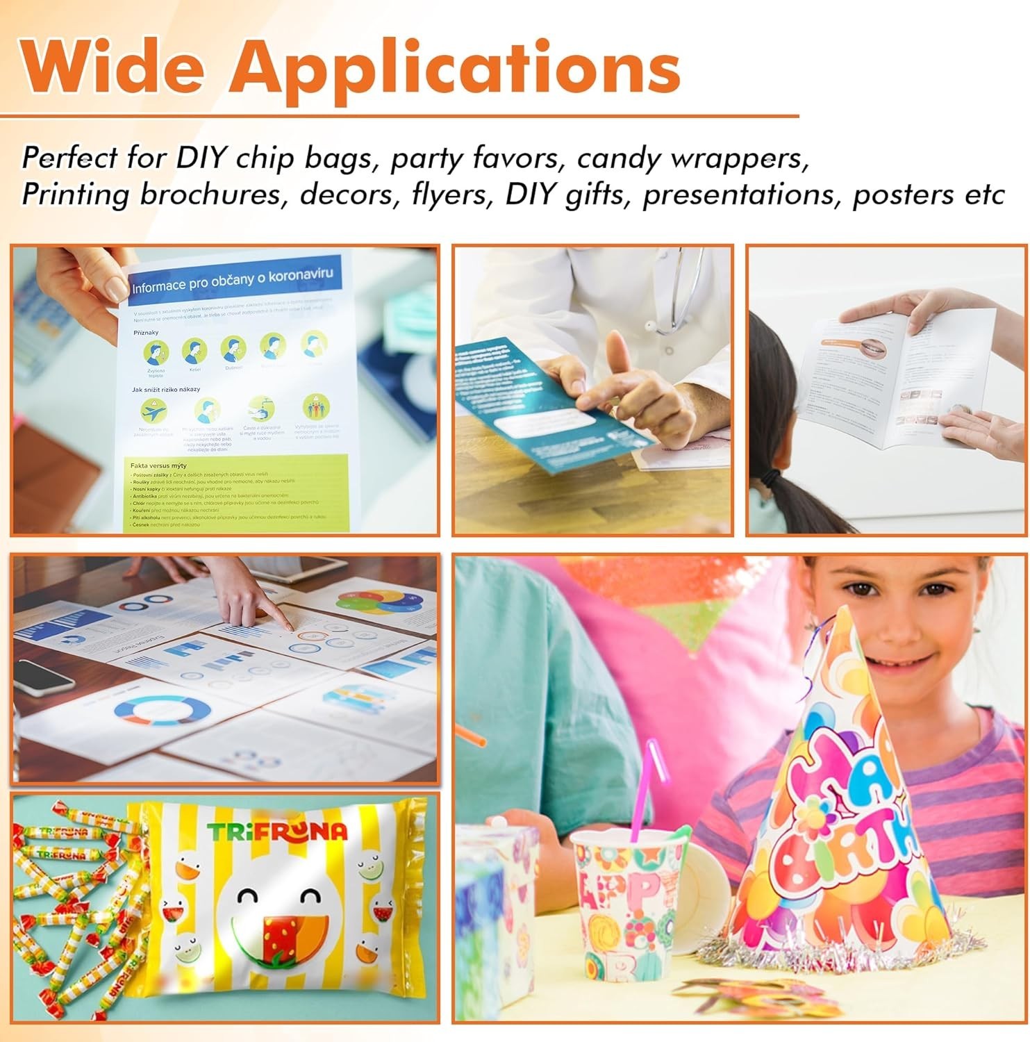 8.5×11 Inkjet Paper with Smooth Glossy Finish – 100 Sheets, DYE INK Required
