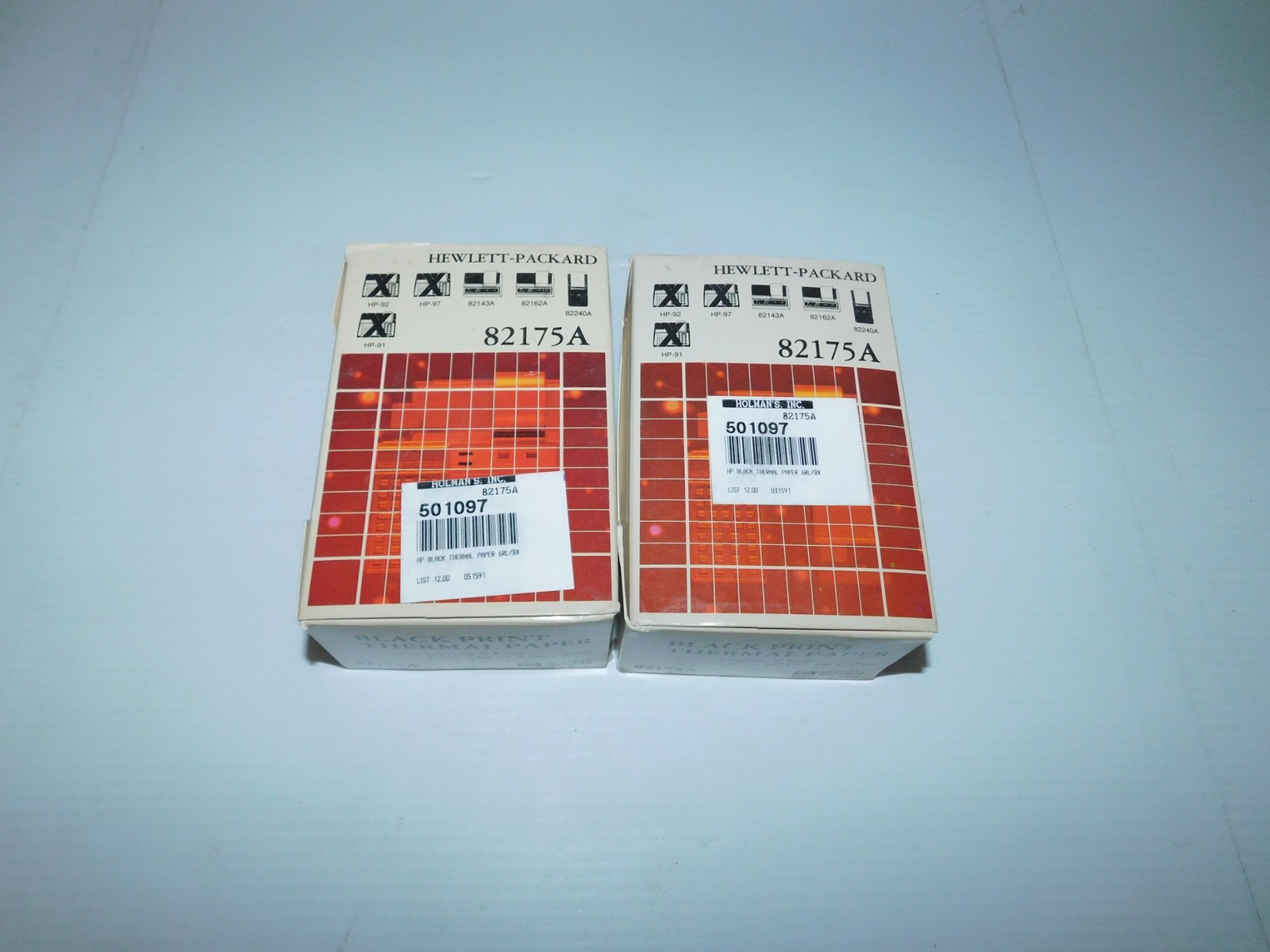 HEWLETT PACKARD 82175A BLACK PRINT THERMAL PAPER – INCLUDES 12 ROLLS (HLP91)