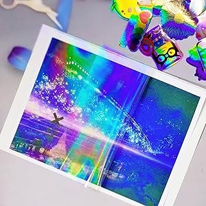 25 Sheets 8.25×11.7 Inches Clear Holographic Premium Cold Laminated Film